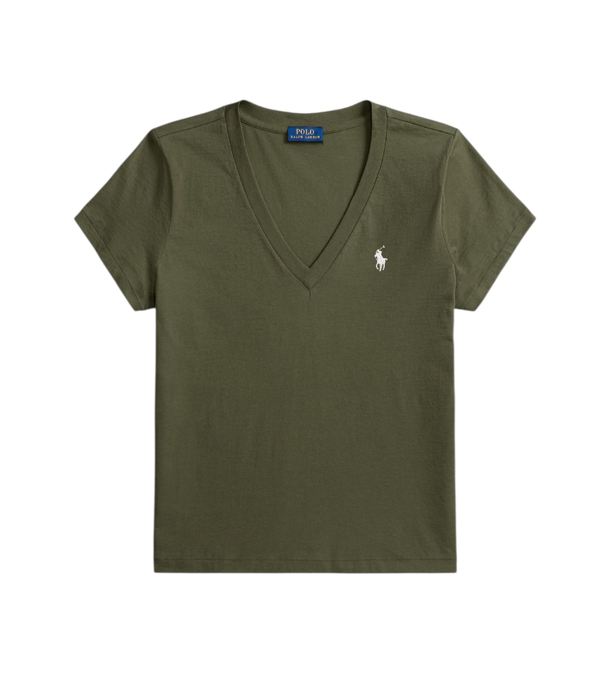 Polo Ralph Lauren Koszulka dzianinowa z dekoltem w serek zielona
