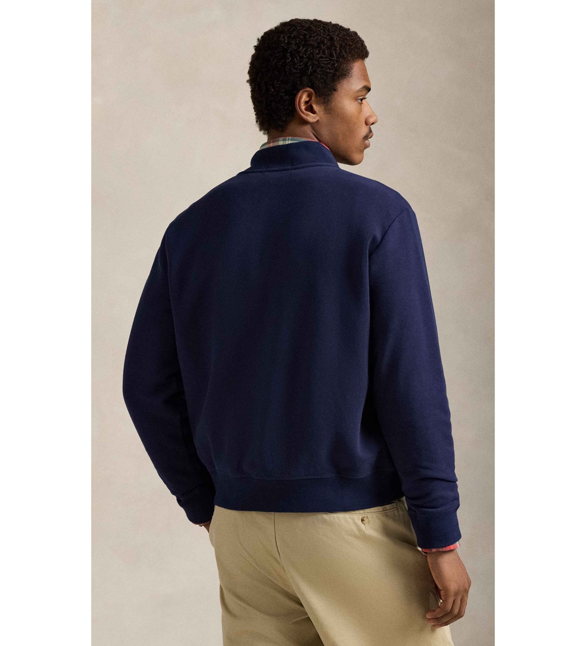 Polo Ralph Lauren Giacca in pile RL con logo blu navy