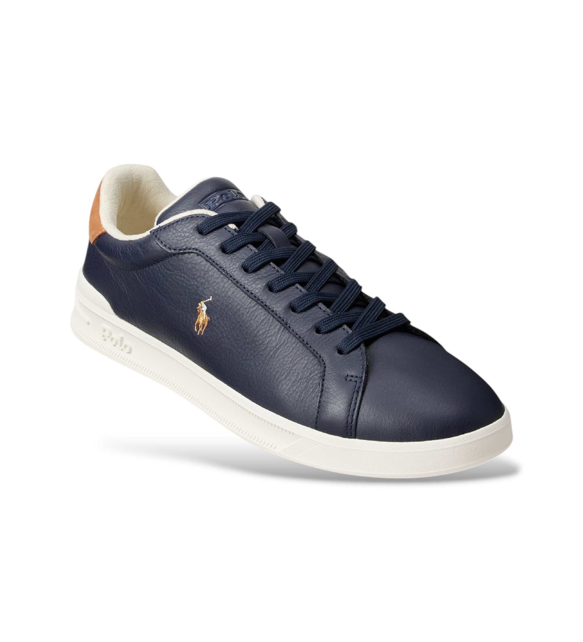 Polo Ralph Lauren Heritage Court II Turnschuhe aus navyfarbenem Leder