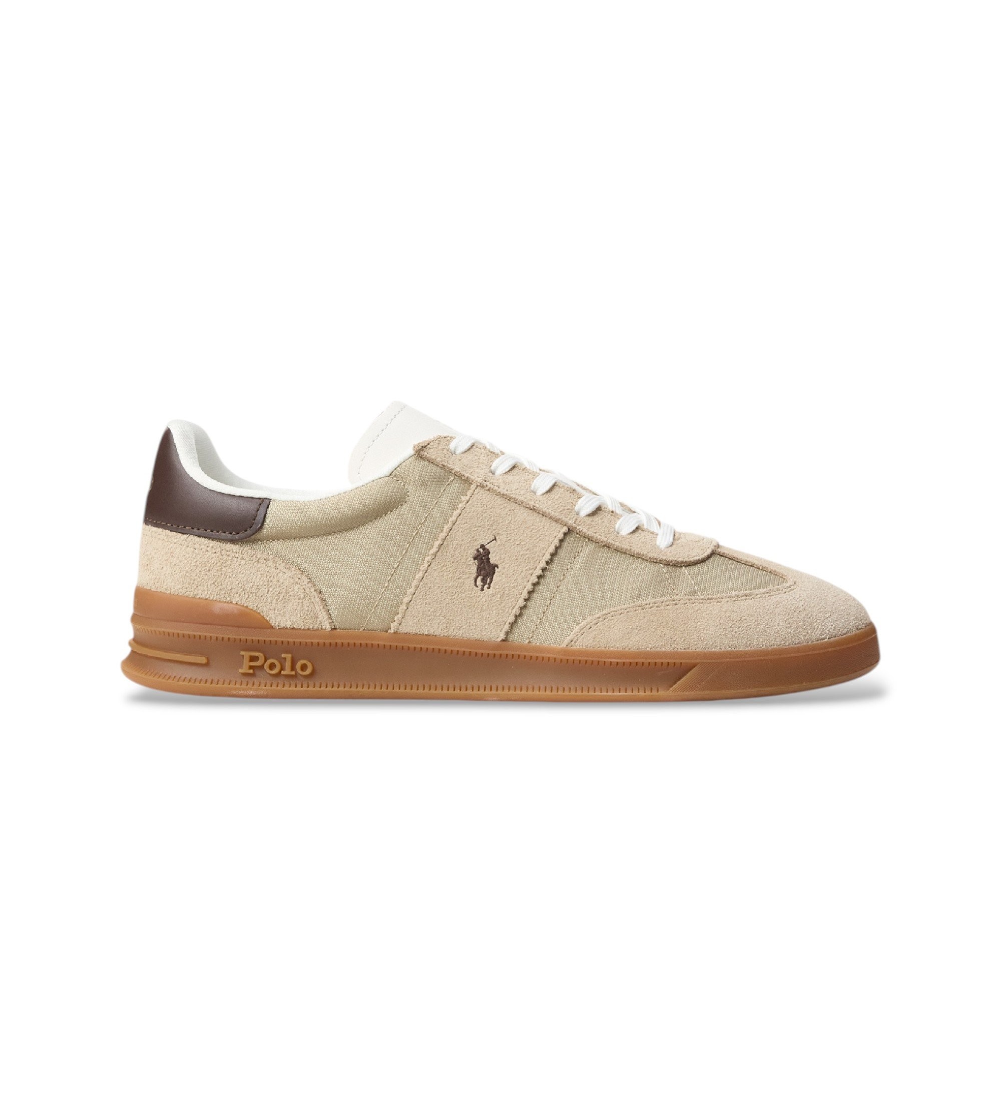 Polo Ralph Lauren Heritage Aera beige suede trainers