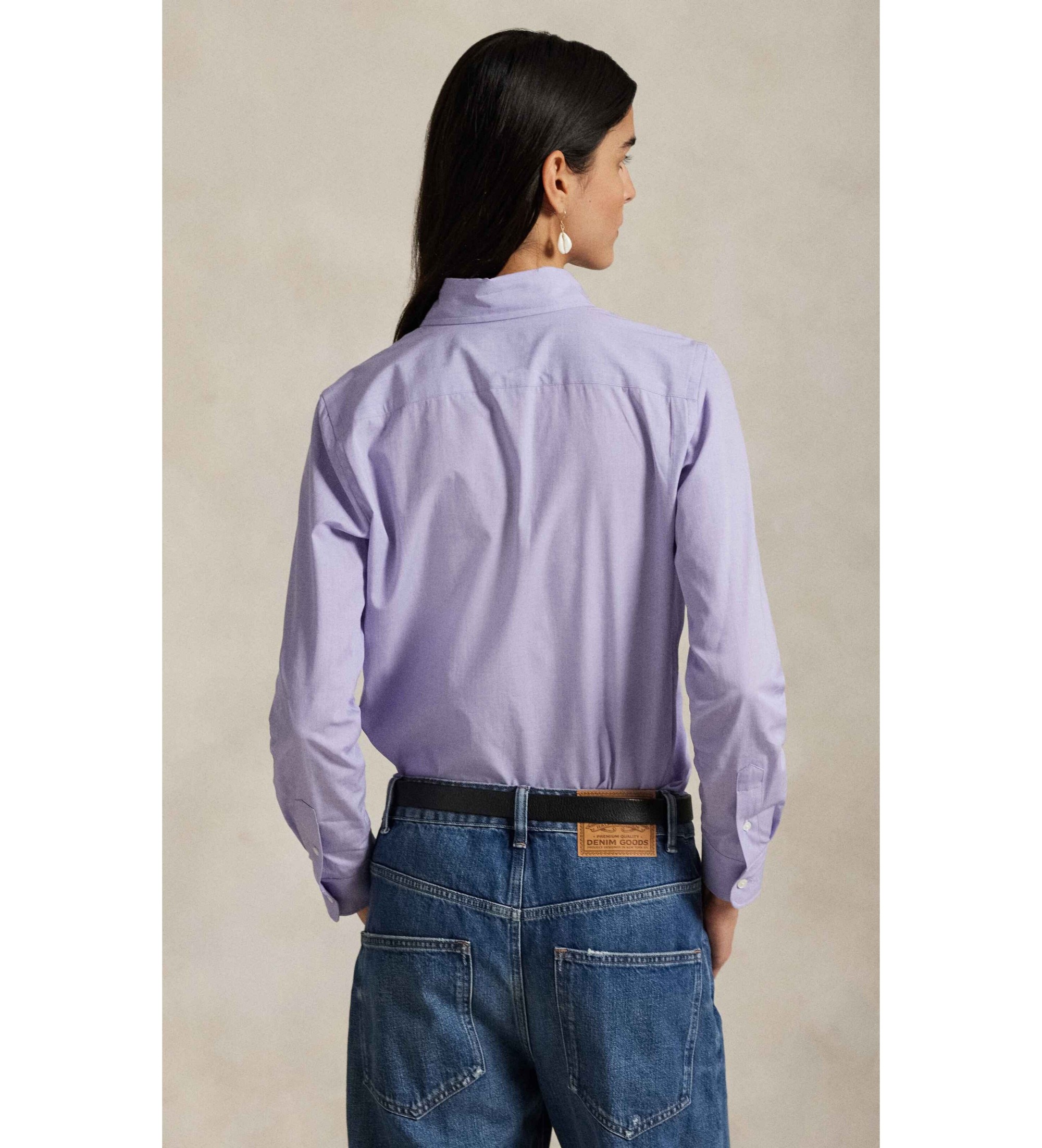 Polo Ralph Lauren Koszula z elastycznej bawełny fil-à-fil w kolorze liliowym