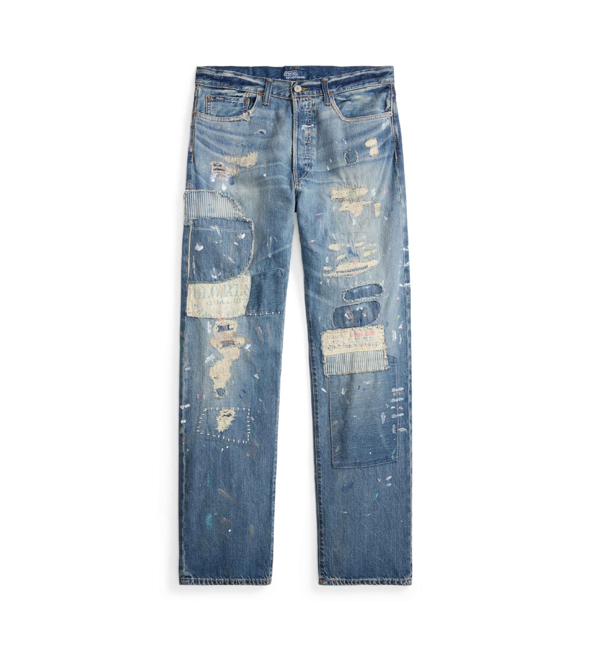 Polo Ralph Lauren Noszone niebieskie dżinsy Heritage Straight