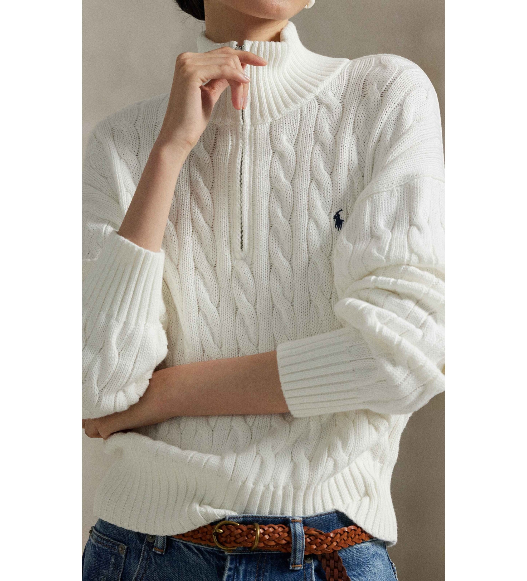Polo Ralph Lauren Katoenen trui in achten gebreide stof