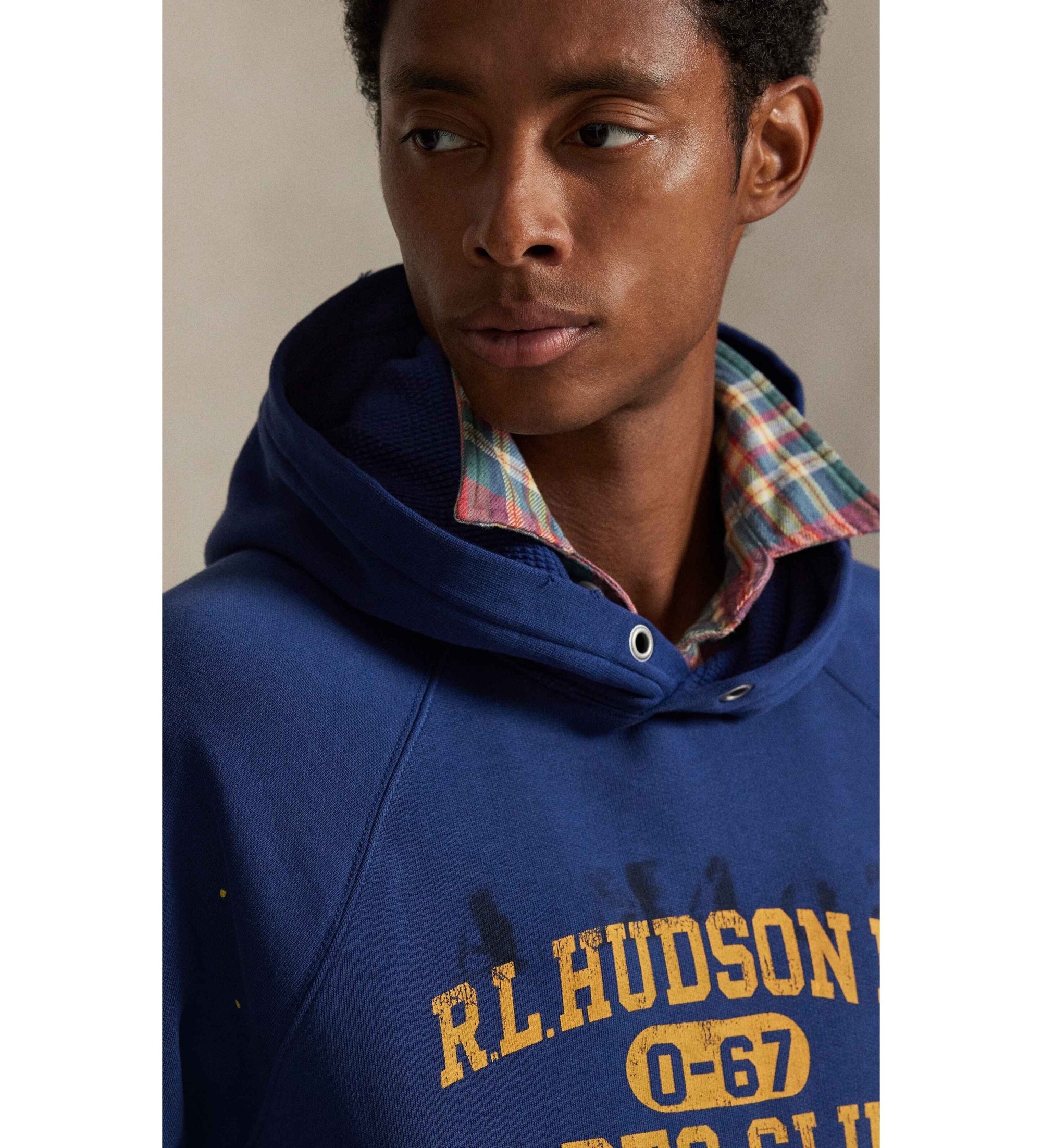 Polo Ralph Lauren Camisola de l� com gr�fico vintage azul