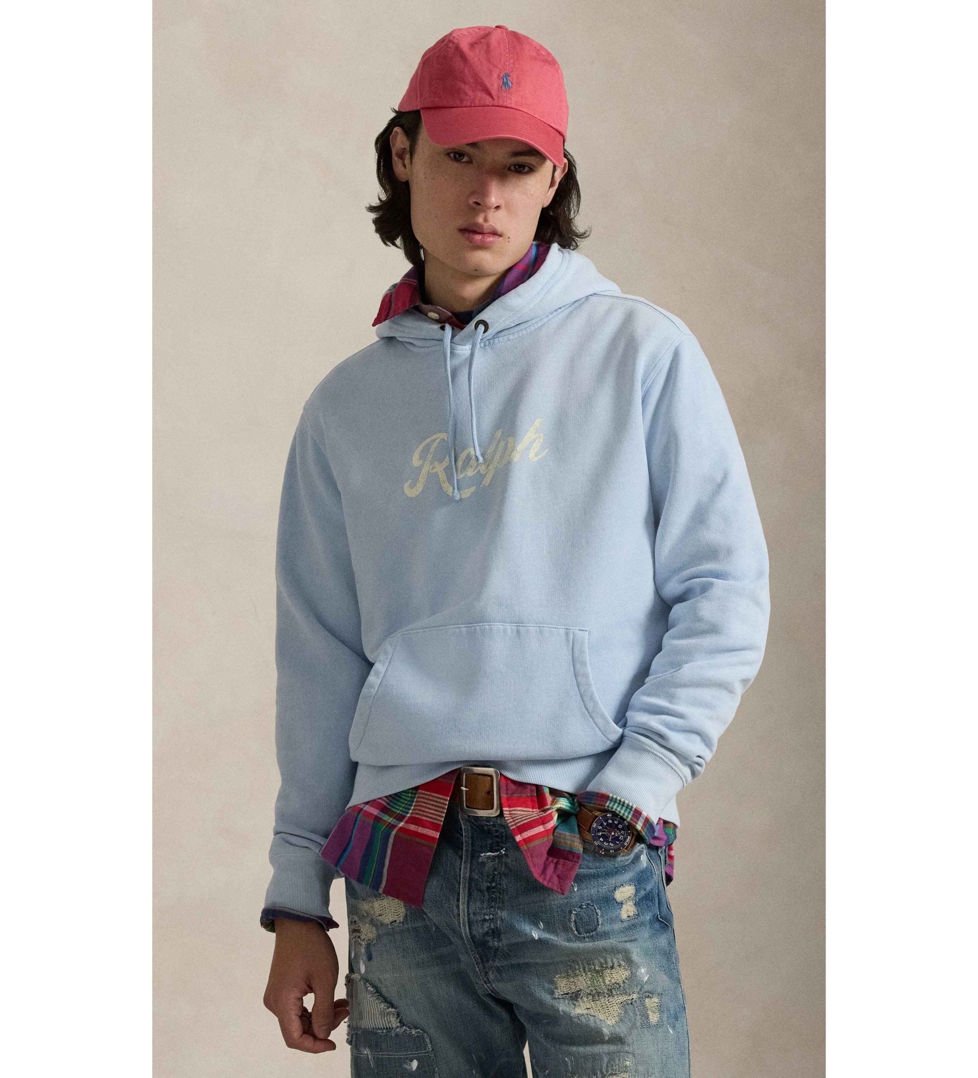 Polo Ralph Lauren Felpa Ralph con cappuccio e logo blu