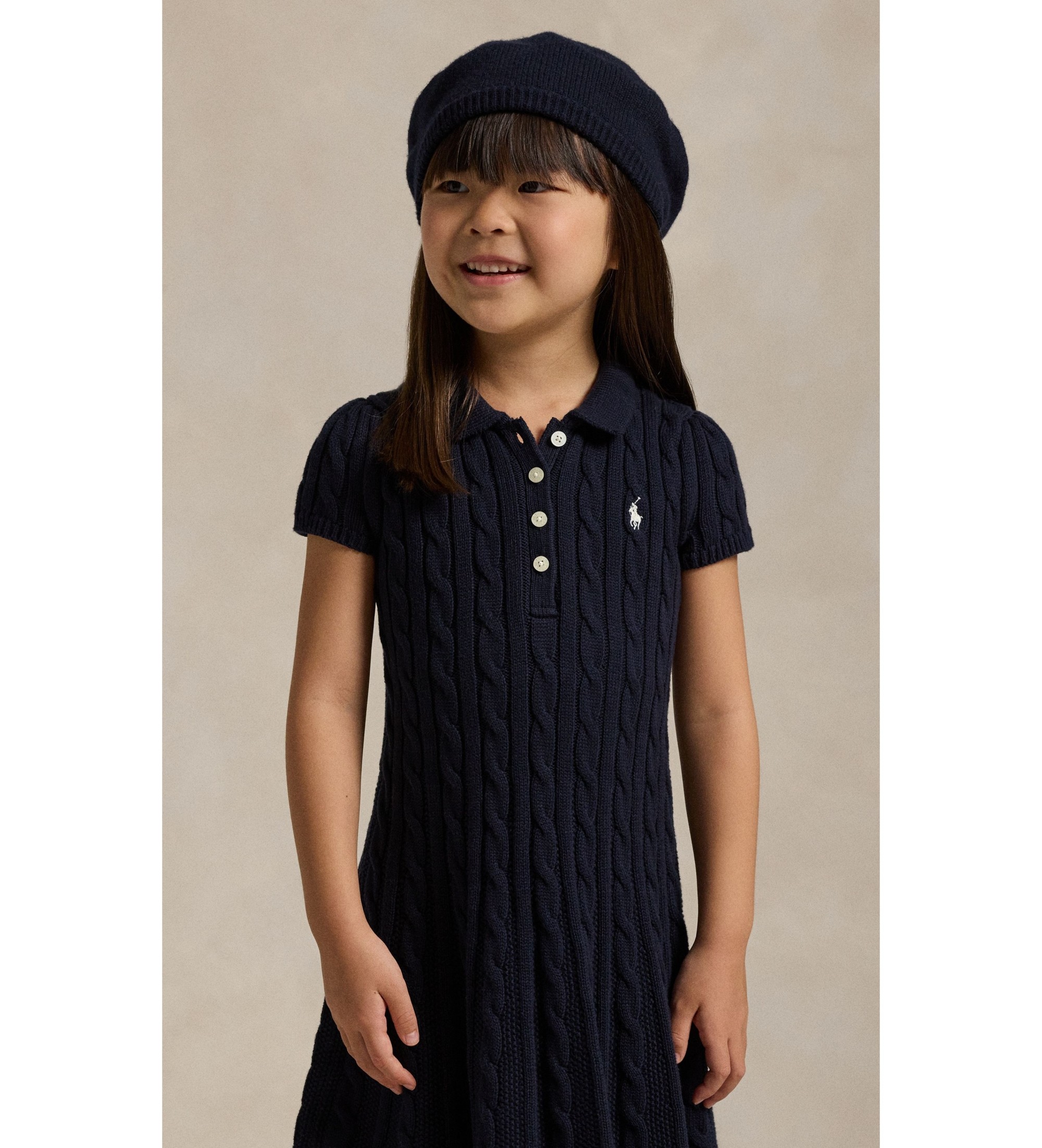 Polo Ralph Lauren Navy cotton knit polo dress