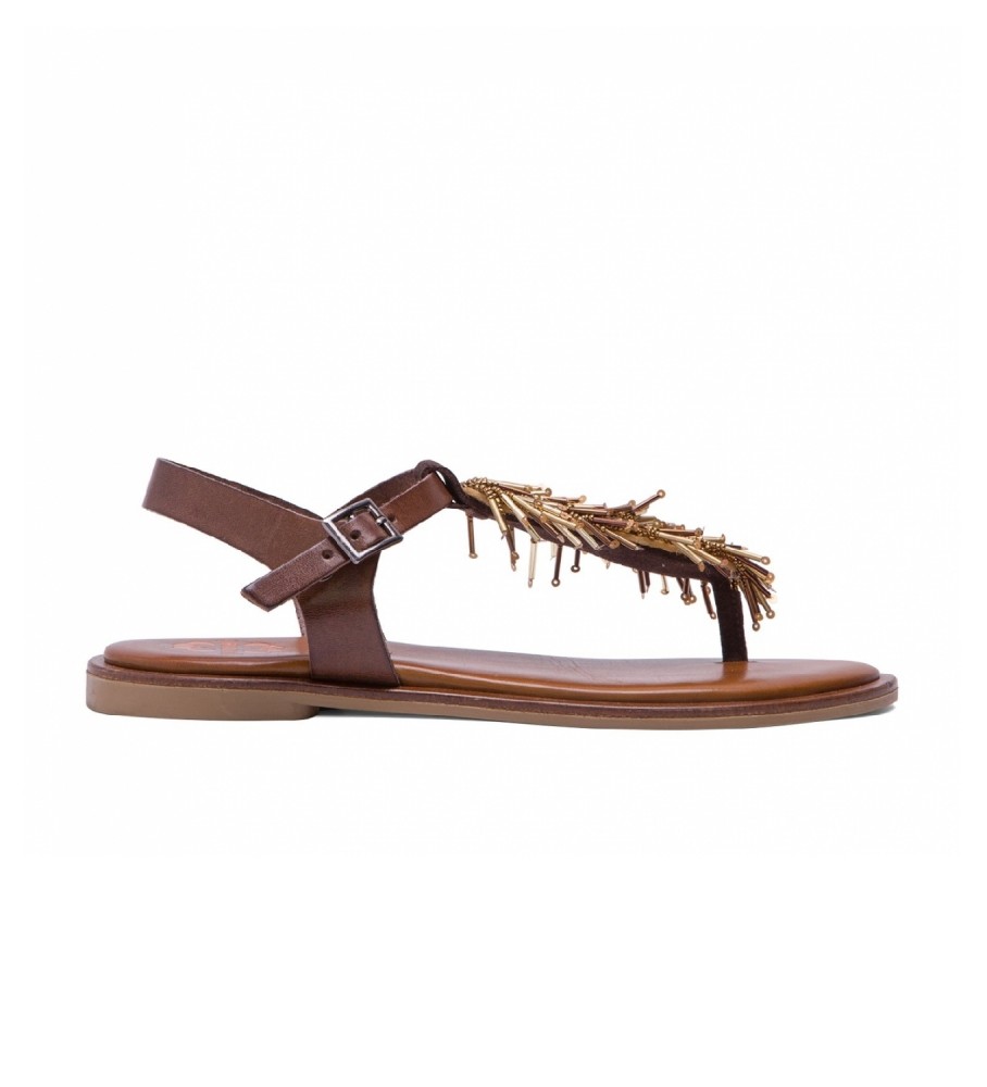 porronet Sandalias de piel Ambra camel - Tienda Esdemarca calzado, y complementos - zapatos de marca zapatillas de
