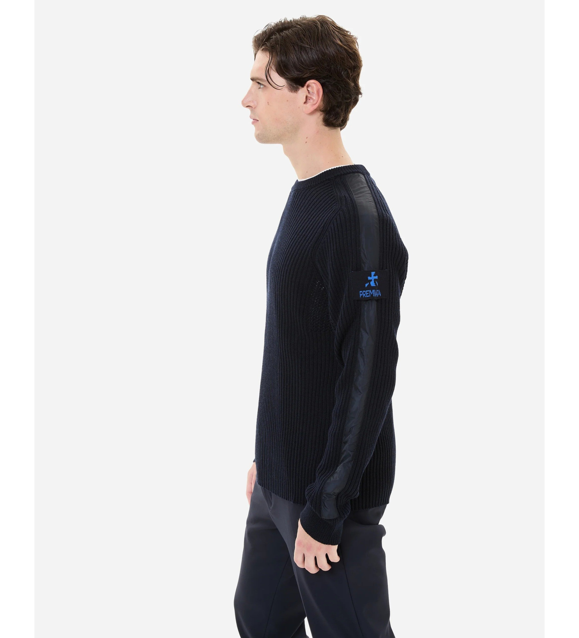 Premiata Gerippter Pullover navy