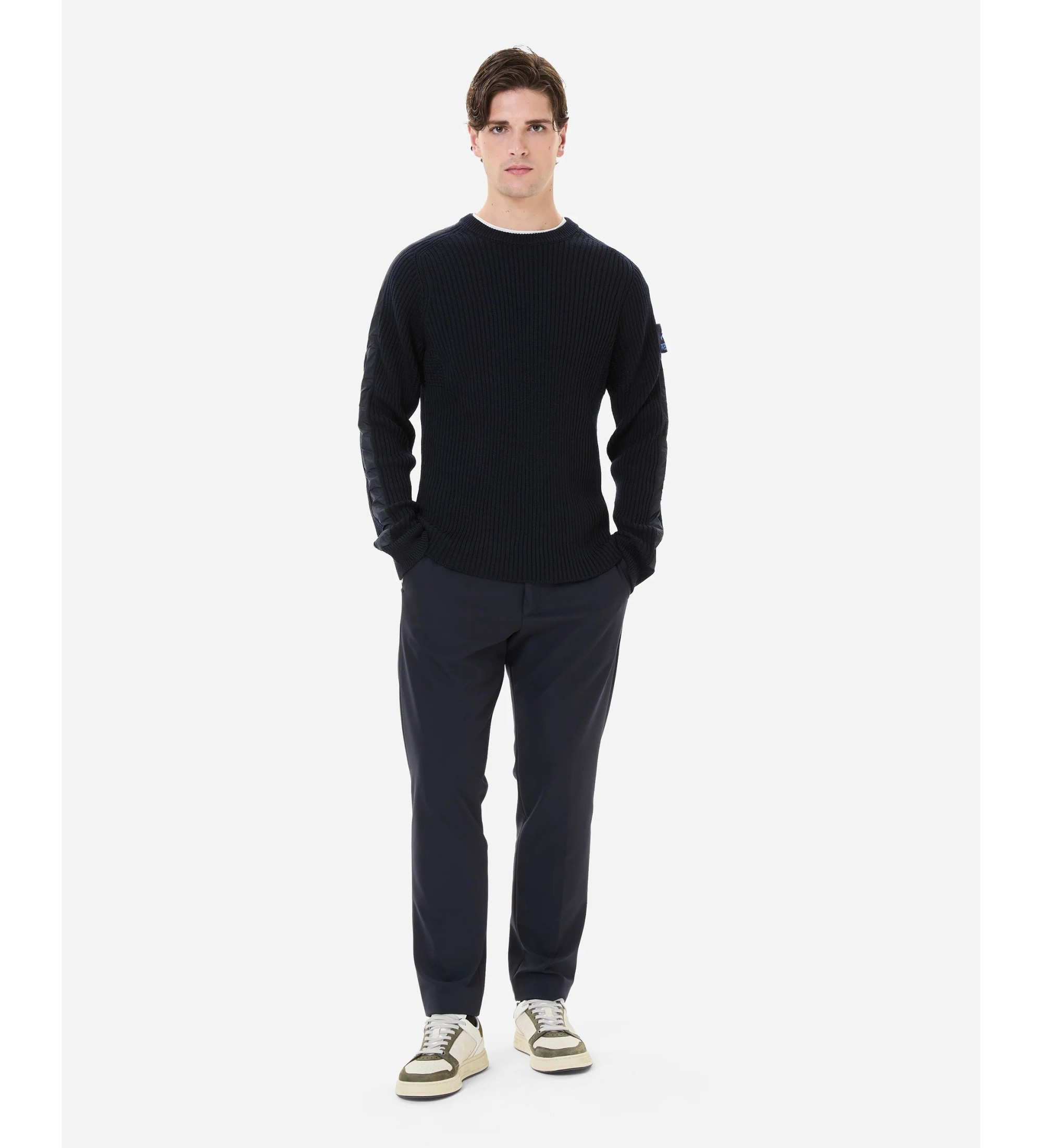 Premiata Gerippter Pullover navy