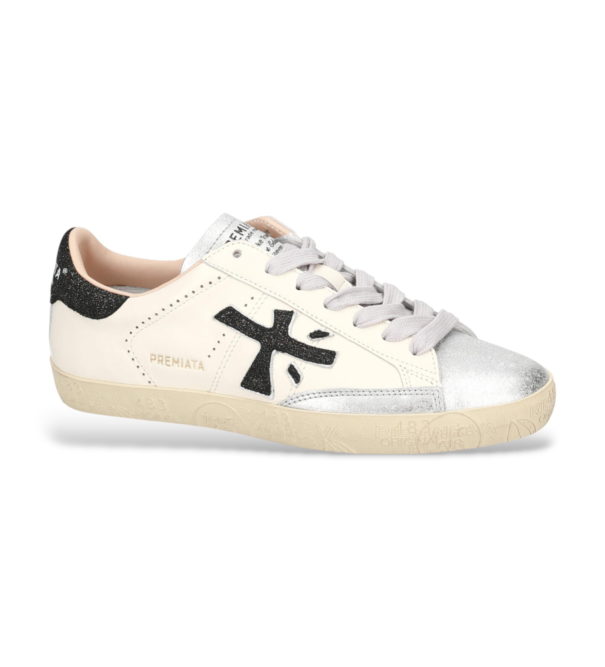 Premiata Stevend usnjene superge bele barve