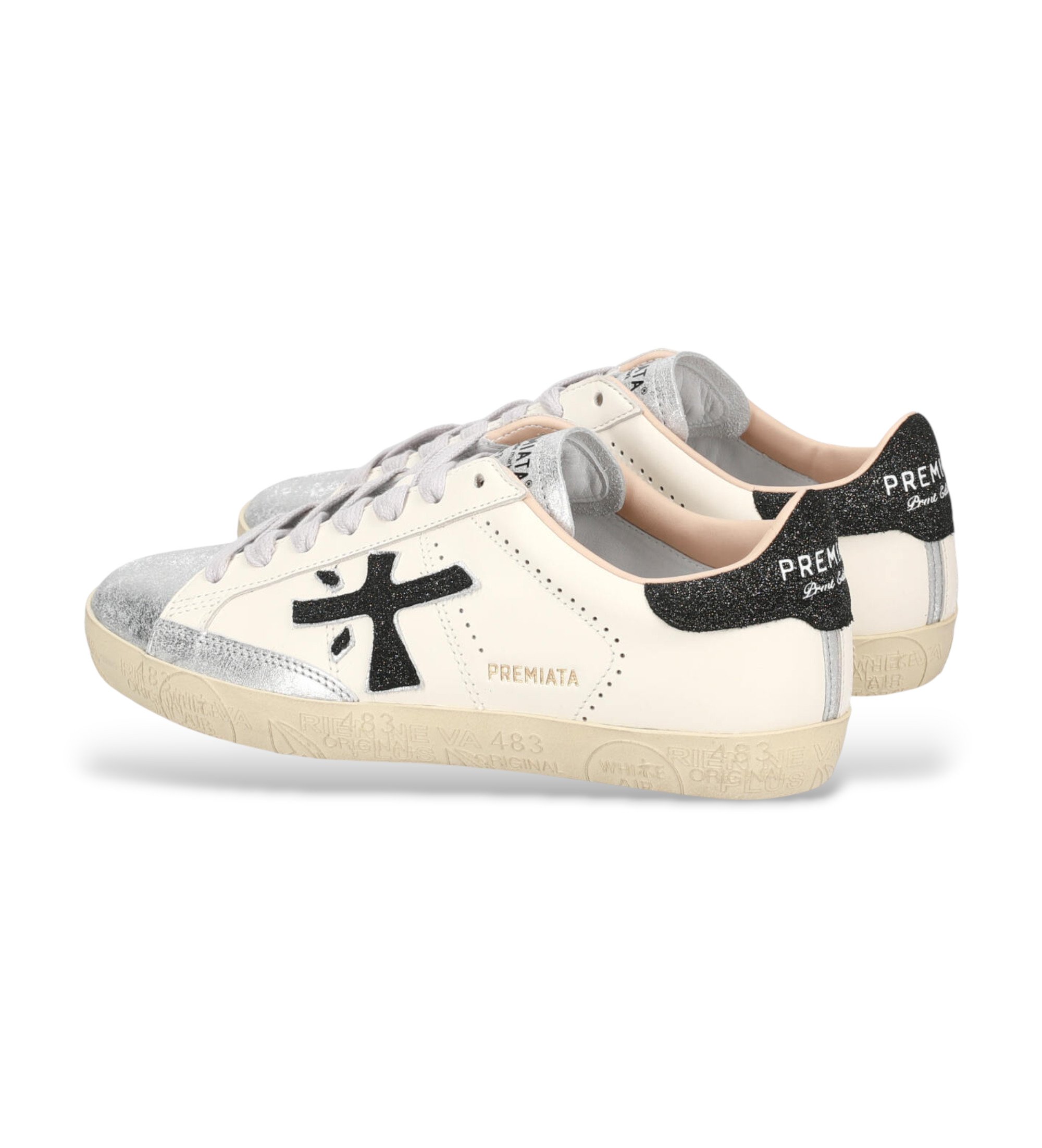 Premiata Stevend usnjene superge bele barve