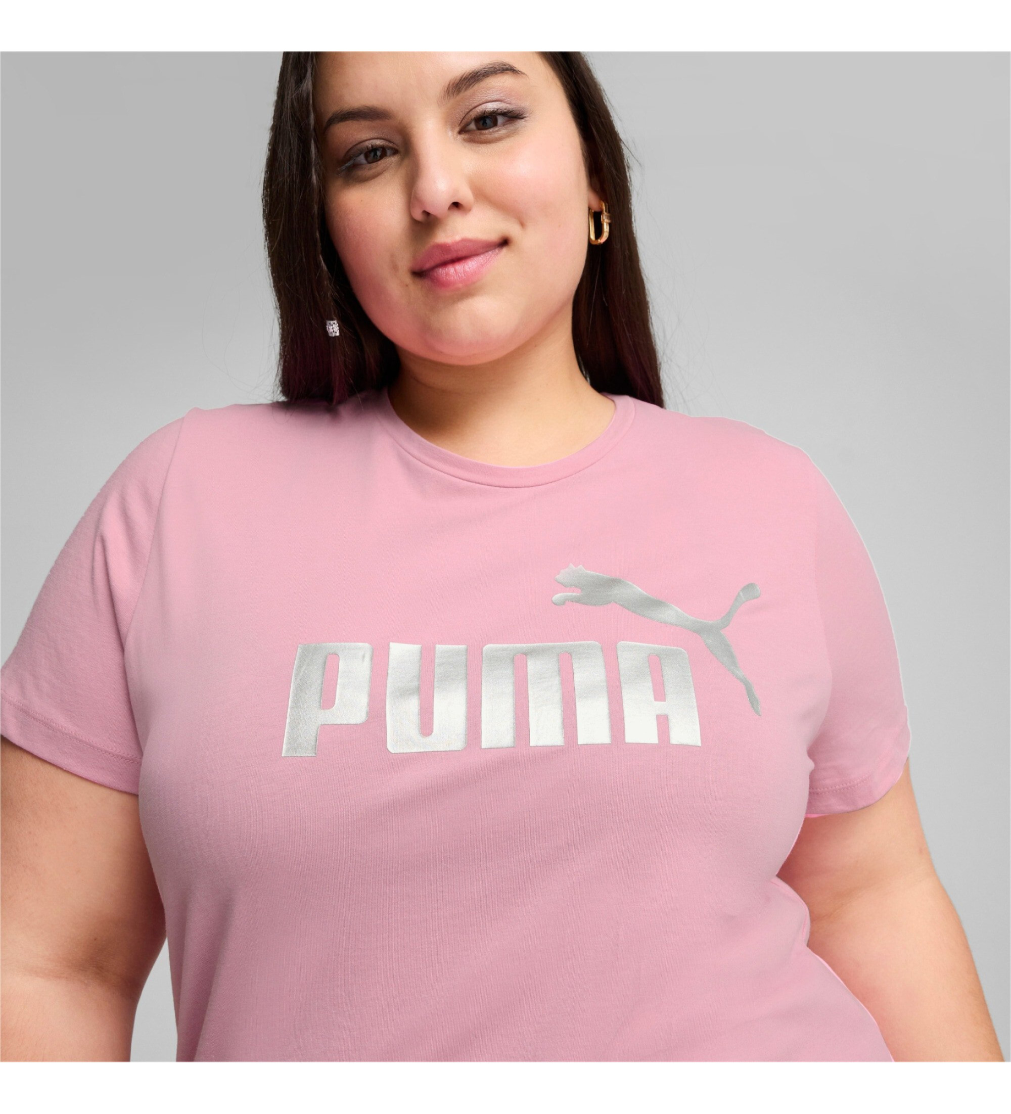 Puma Camisea ESS+ Metallic Logo rosa Tienda Esdemarca calzado
