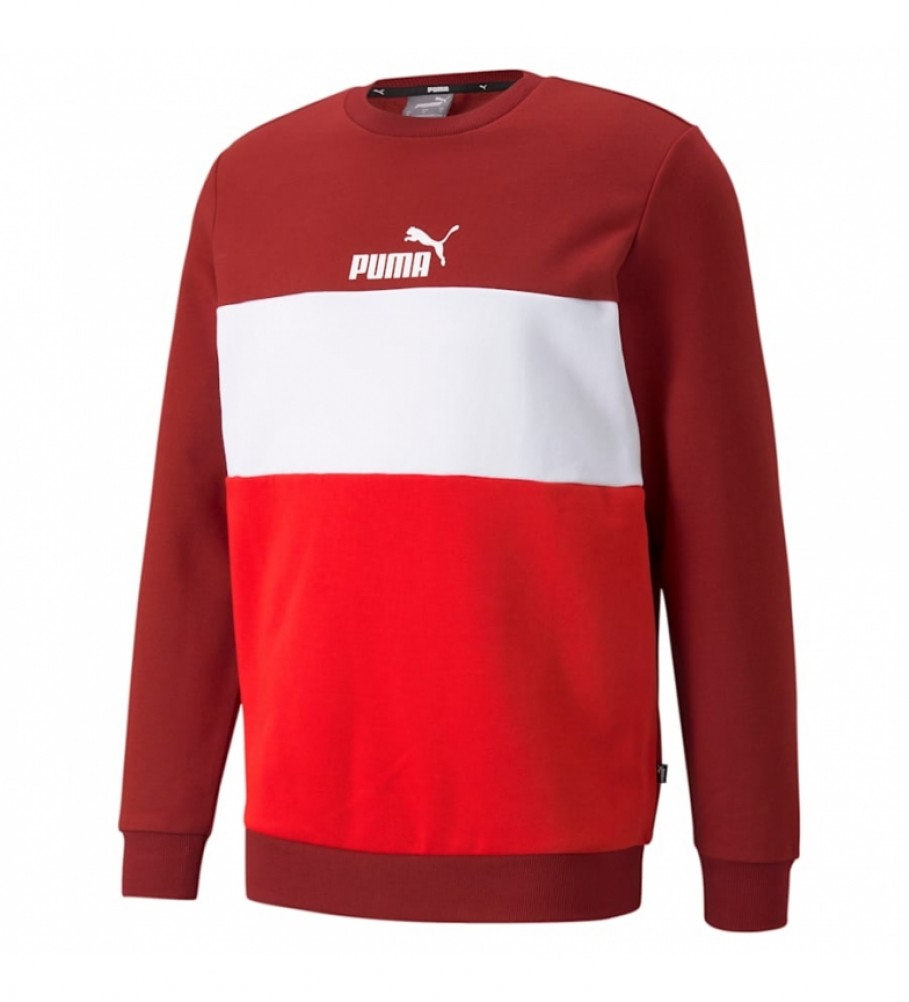 Puma Sweat-shirt ESS+ Colorblock rouge