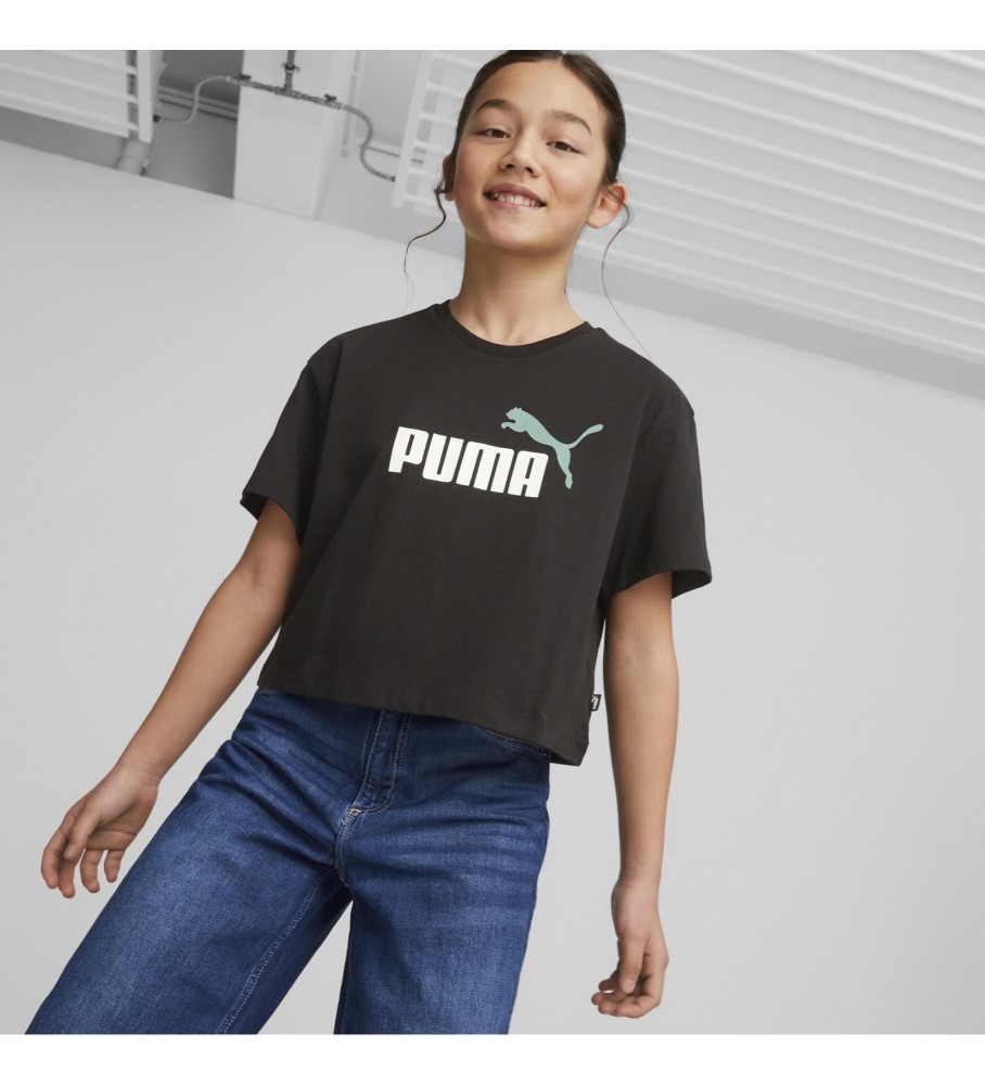Puma Girls and Logo Cropped accessories designer fashion, shoes Store brands shoes - footwear T-shirt and best black ESD 