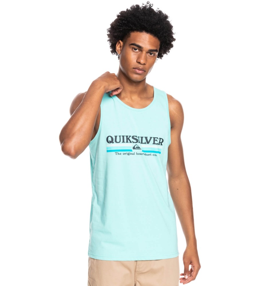 Quiksilver T-shirt blu con canotta allineata