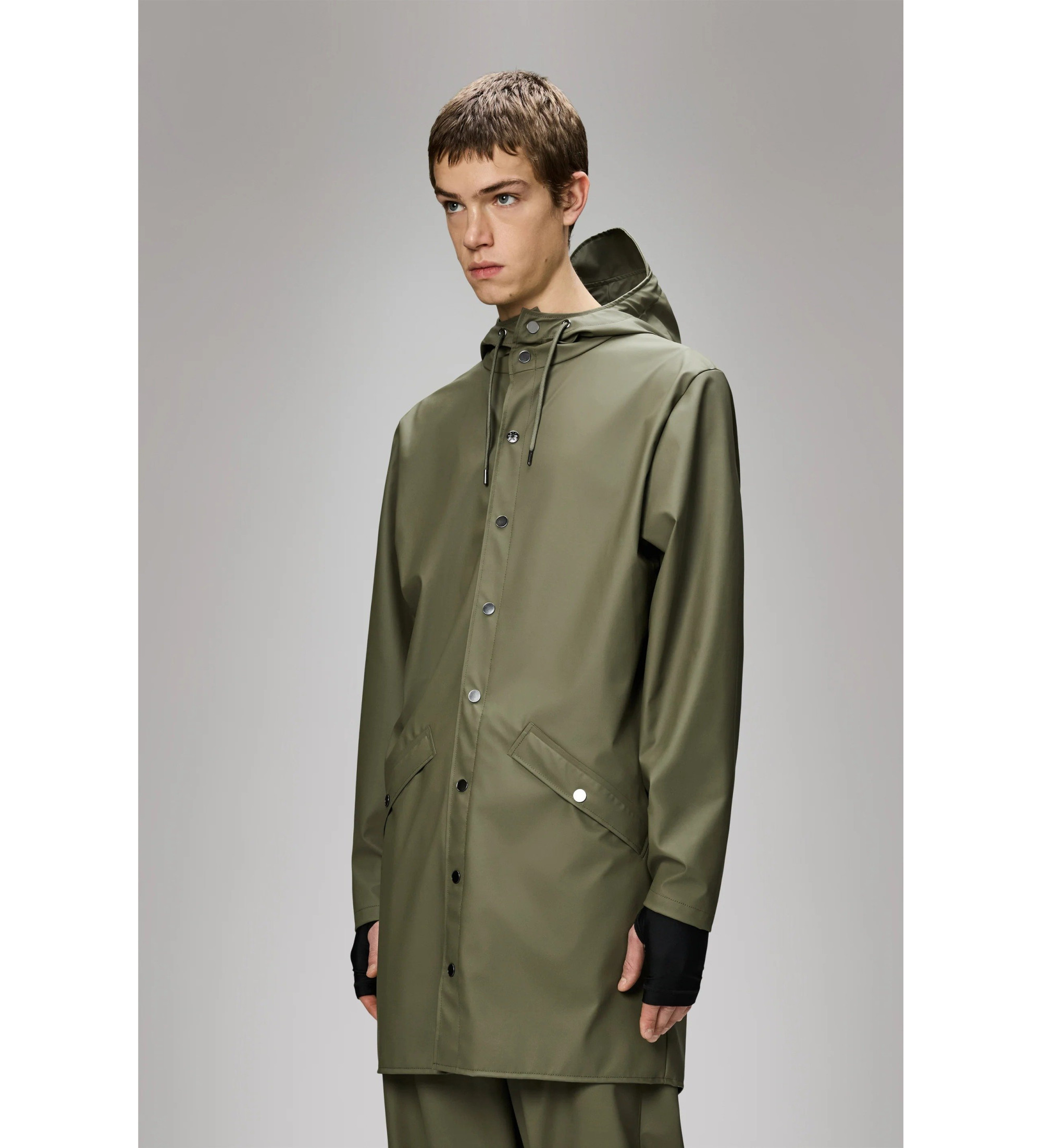 Rains Chaqueta Long verde - Tienda Esdemarca calzado, moda y ...