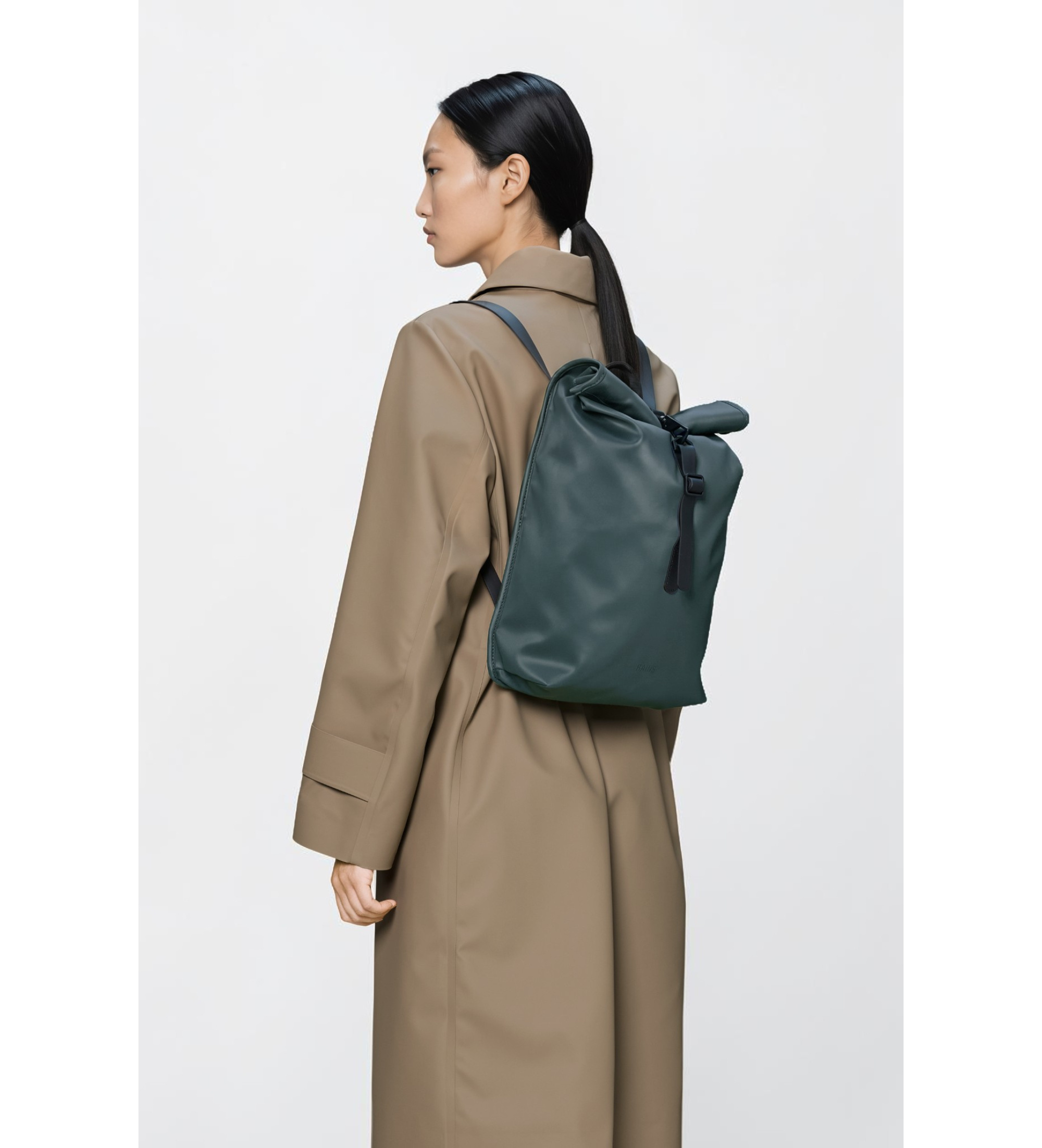 Rains Plecak Rolltop Rucksack Mini zielony