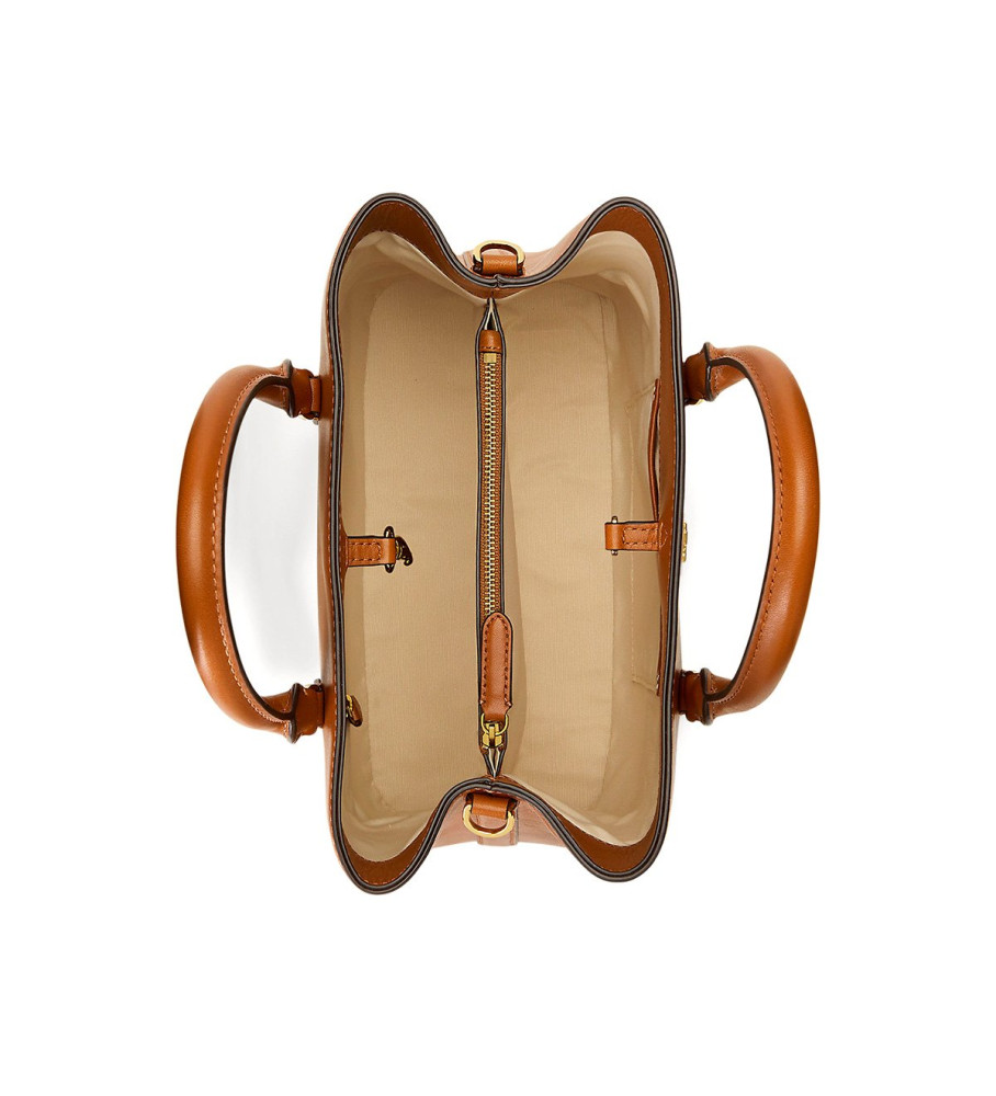 Bolso Ralph Lauren Medium Peyton Mujer Marrón Cuero - Main Image