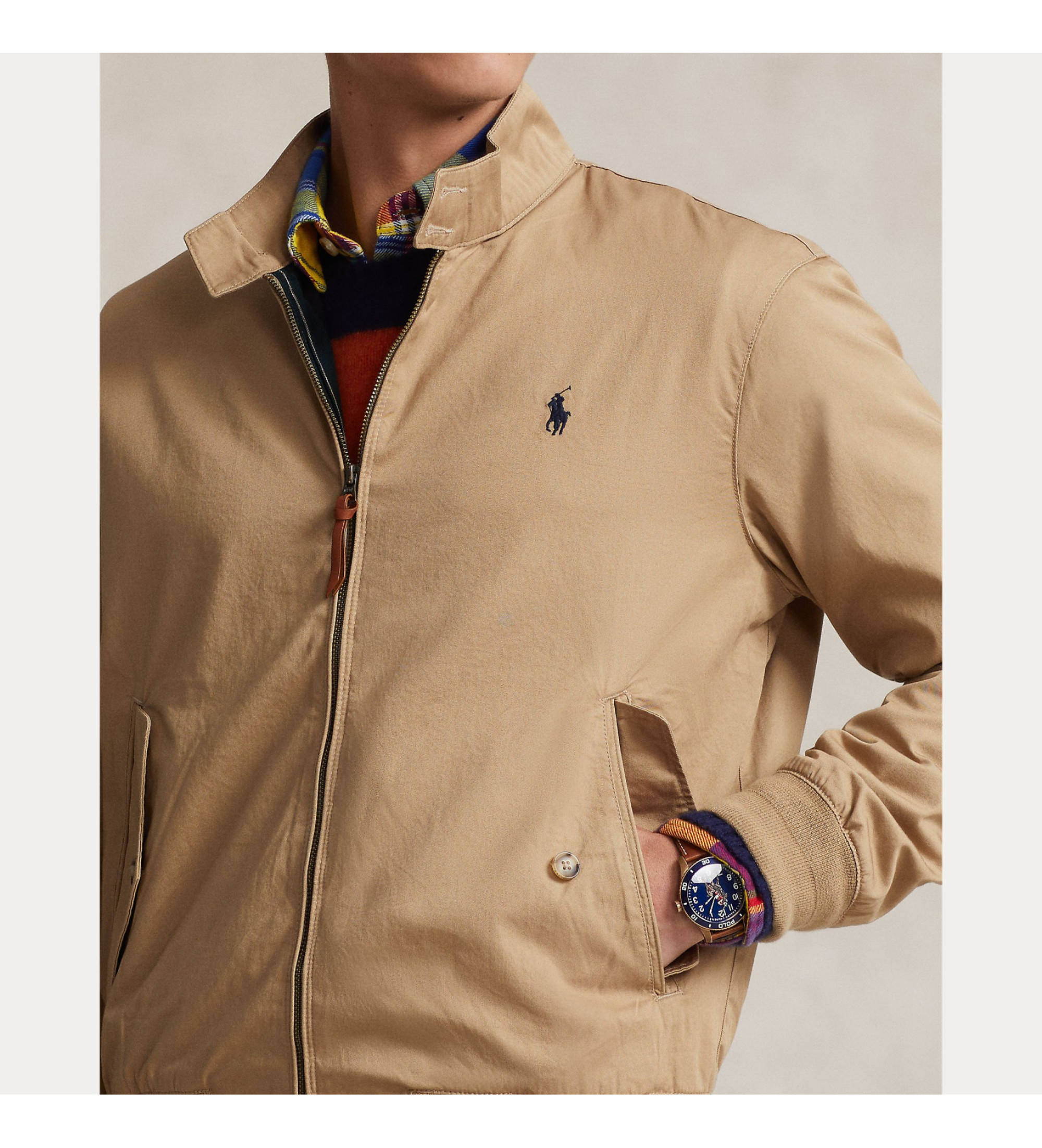 Twill Chaqueta Ralph Lauren Hombre Beige Chaqueta Twill Beige