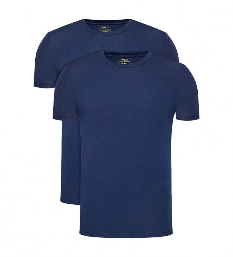 Ralph Lauren Lot de 2 t-shirts Classic Crew bleu marine 
