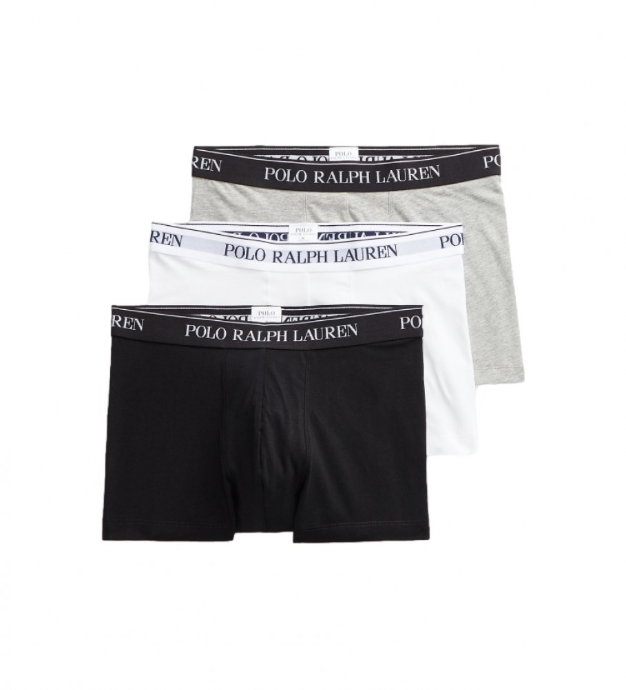 Ralph Lauren Pack de 3 calções Boxer 714835885003 cinzento, branco, preto