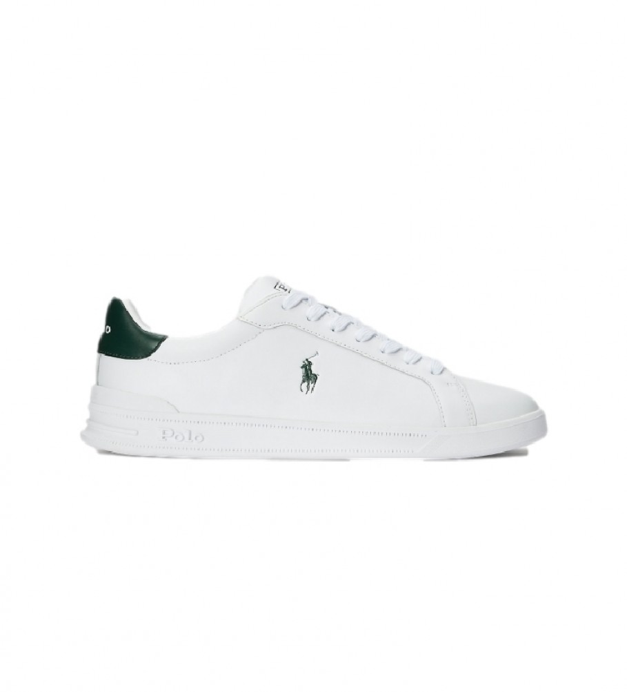 Ralph Lauren Heritage Court II Leather Sneakers white, green