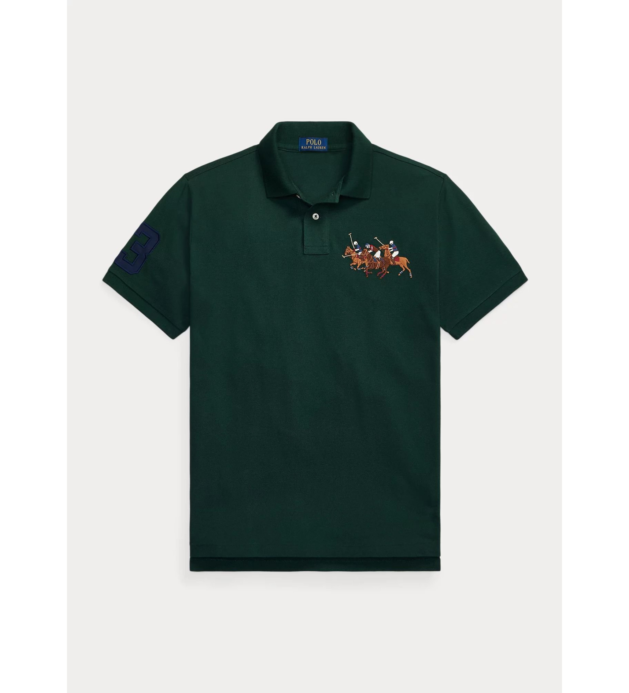 Polo Ralph Lauren Custom Slim Fit Mesh Para Hombre Verde Oliva
