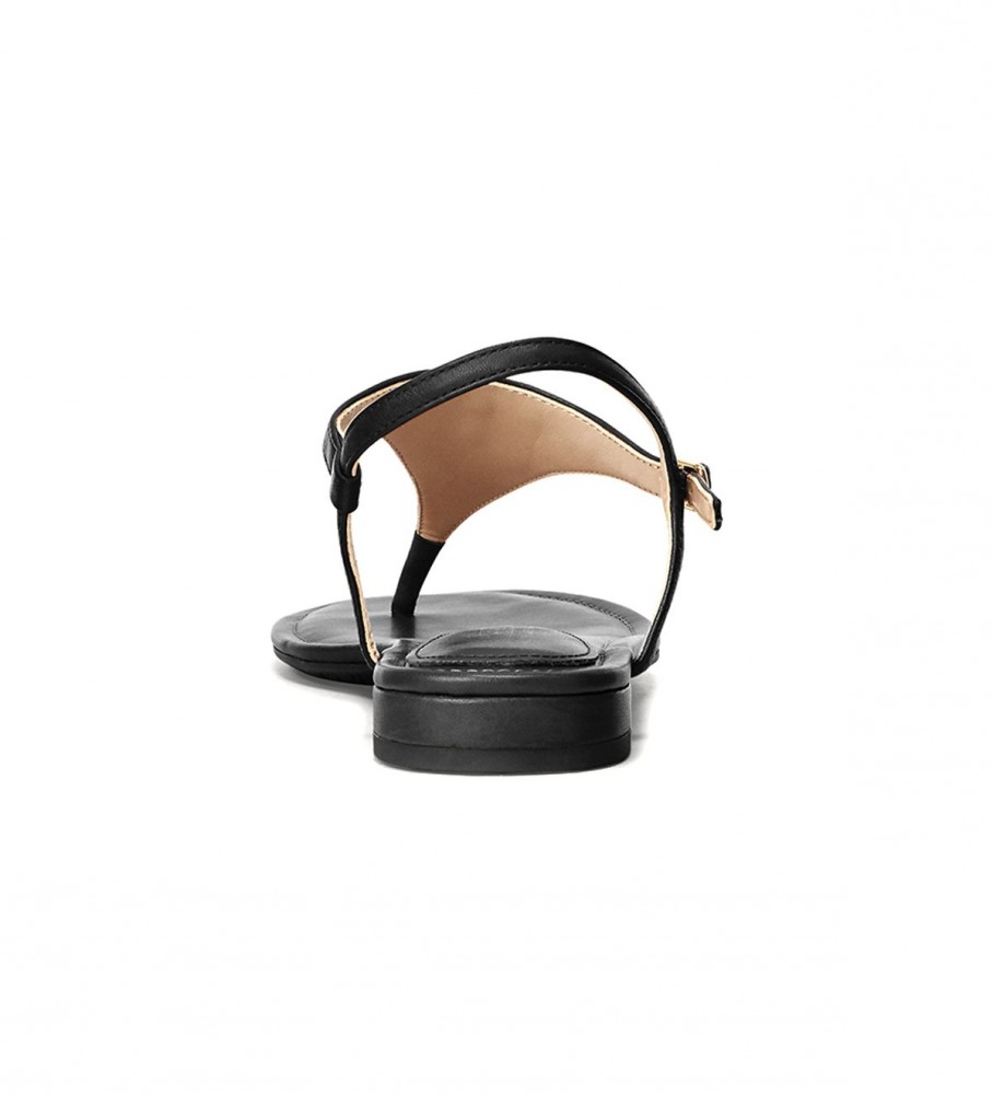 Ellington black leather sandals