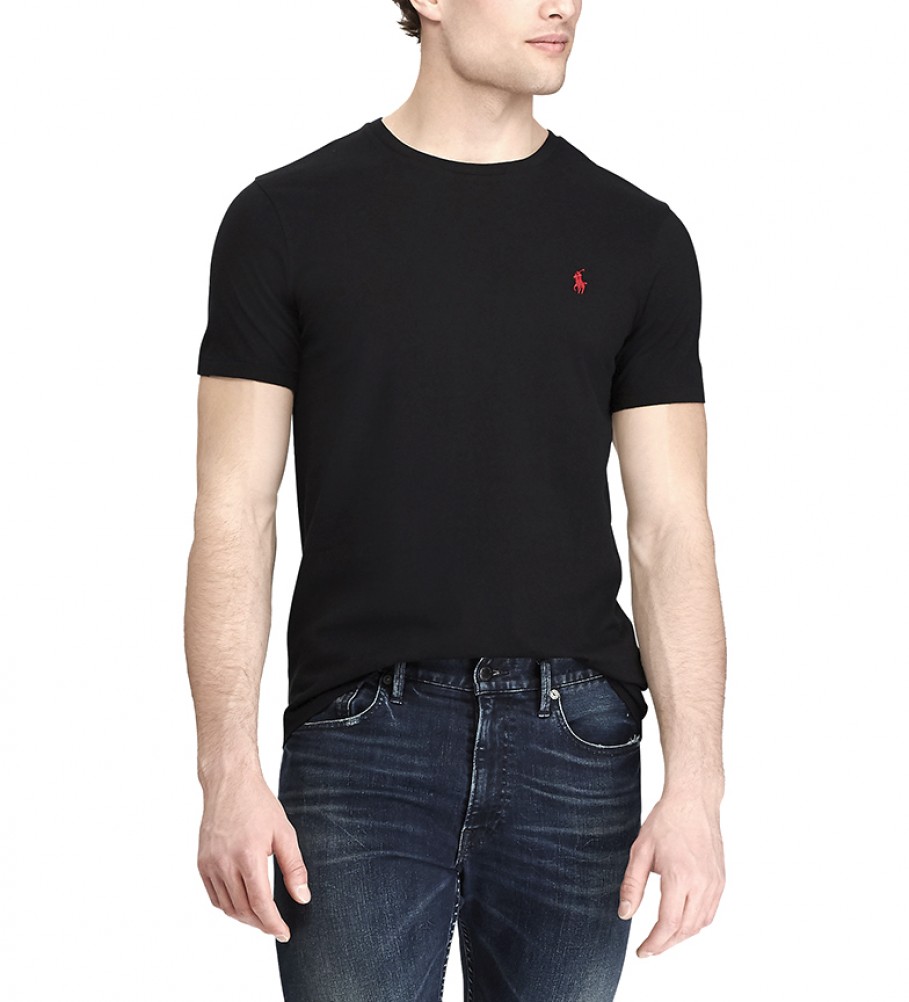 Ralph Lauren T-shirt en maille Custom Fit noir