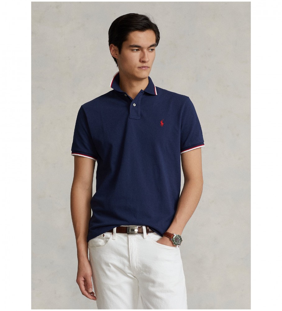 sconto 68% Blu navy M Ralph Lauren Polo MODA UOMO Camicie & T-shirt Custom fit 