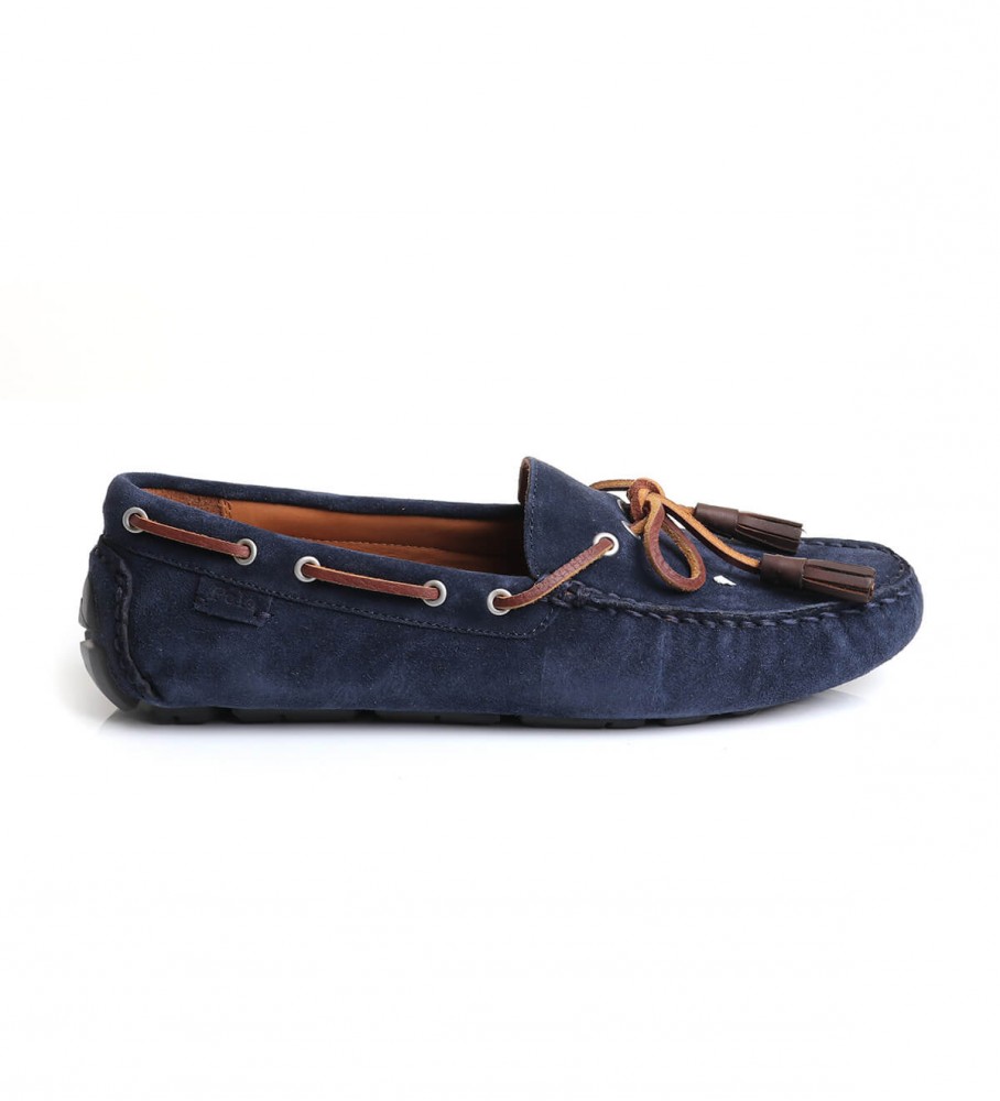 Ralph Lauren Anders blue leather loafers
