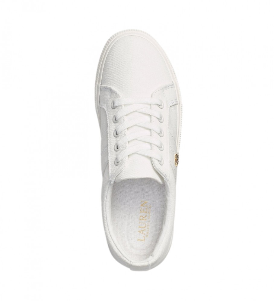 Lauren Ralph Lauren Sneakers i l�rred Janson II hvid
