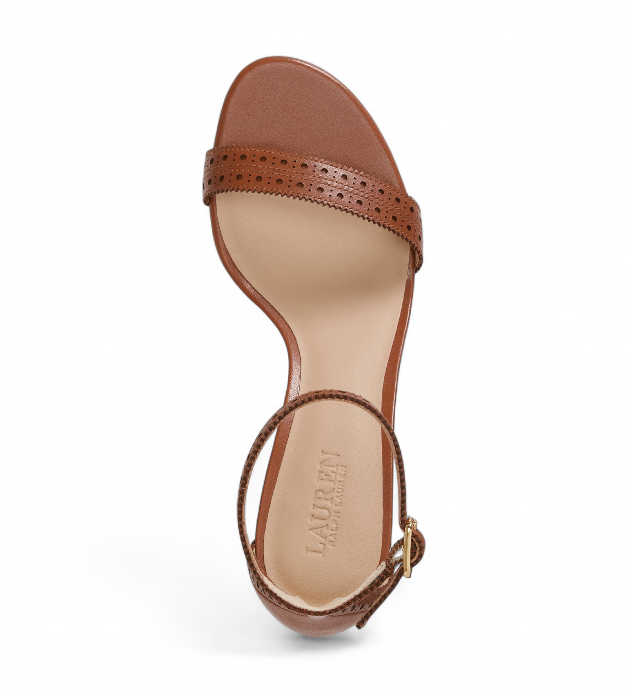 Lauren Ralph Lauren Sandalias de Piel Allie marrón