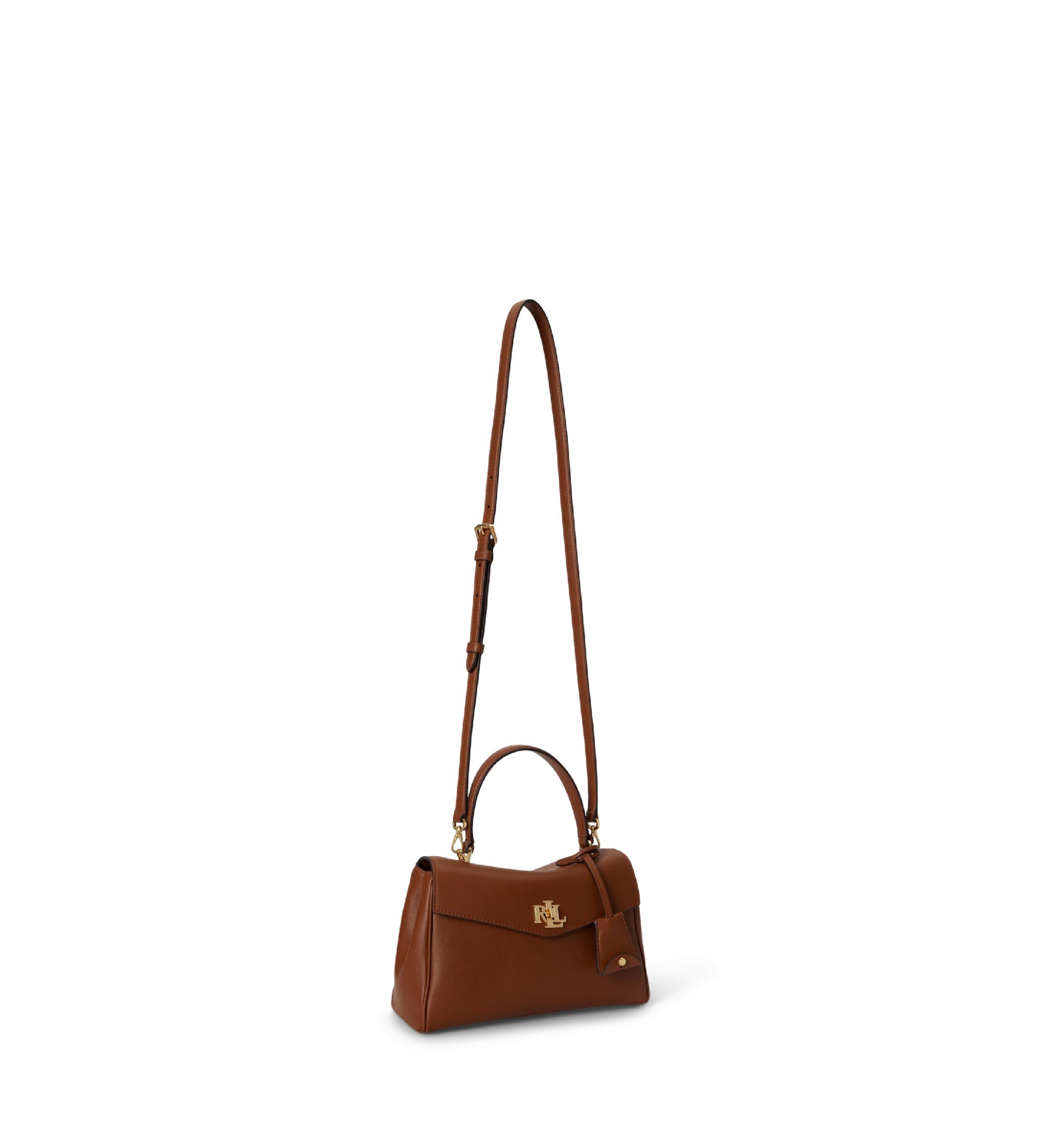 Lauren Ralph Lauren Kleine bruine nappaleren Farrah tas
