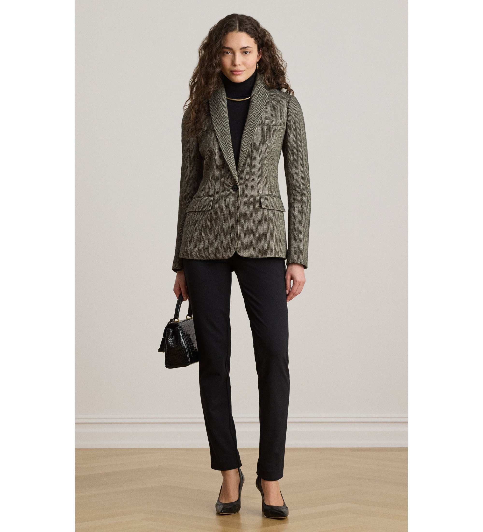 Lauren Ralph Lauren Zwarte enkellange ponté broek
