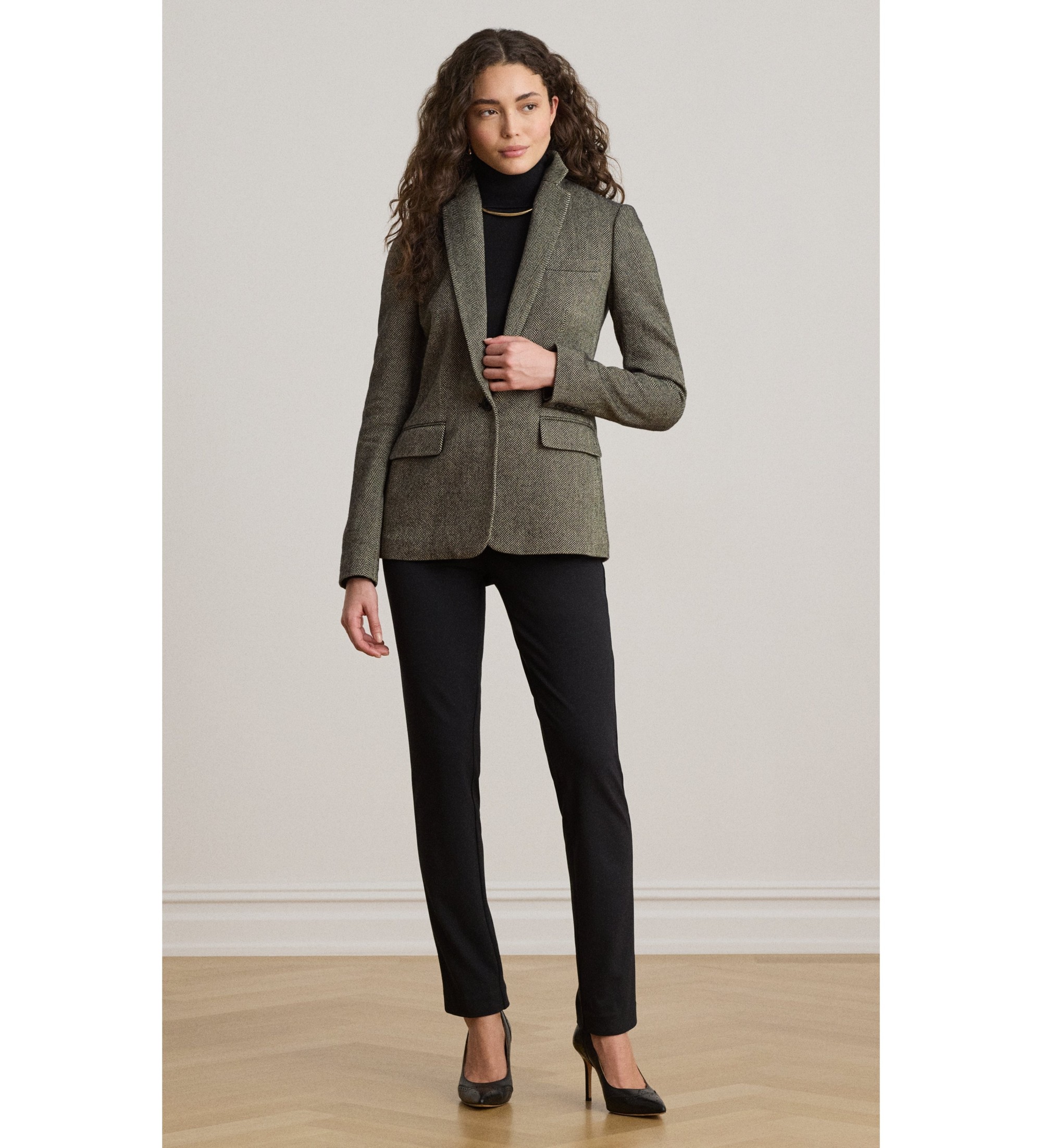 Lauren Ralph Lauren Zwarte enkellange ponté broek