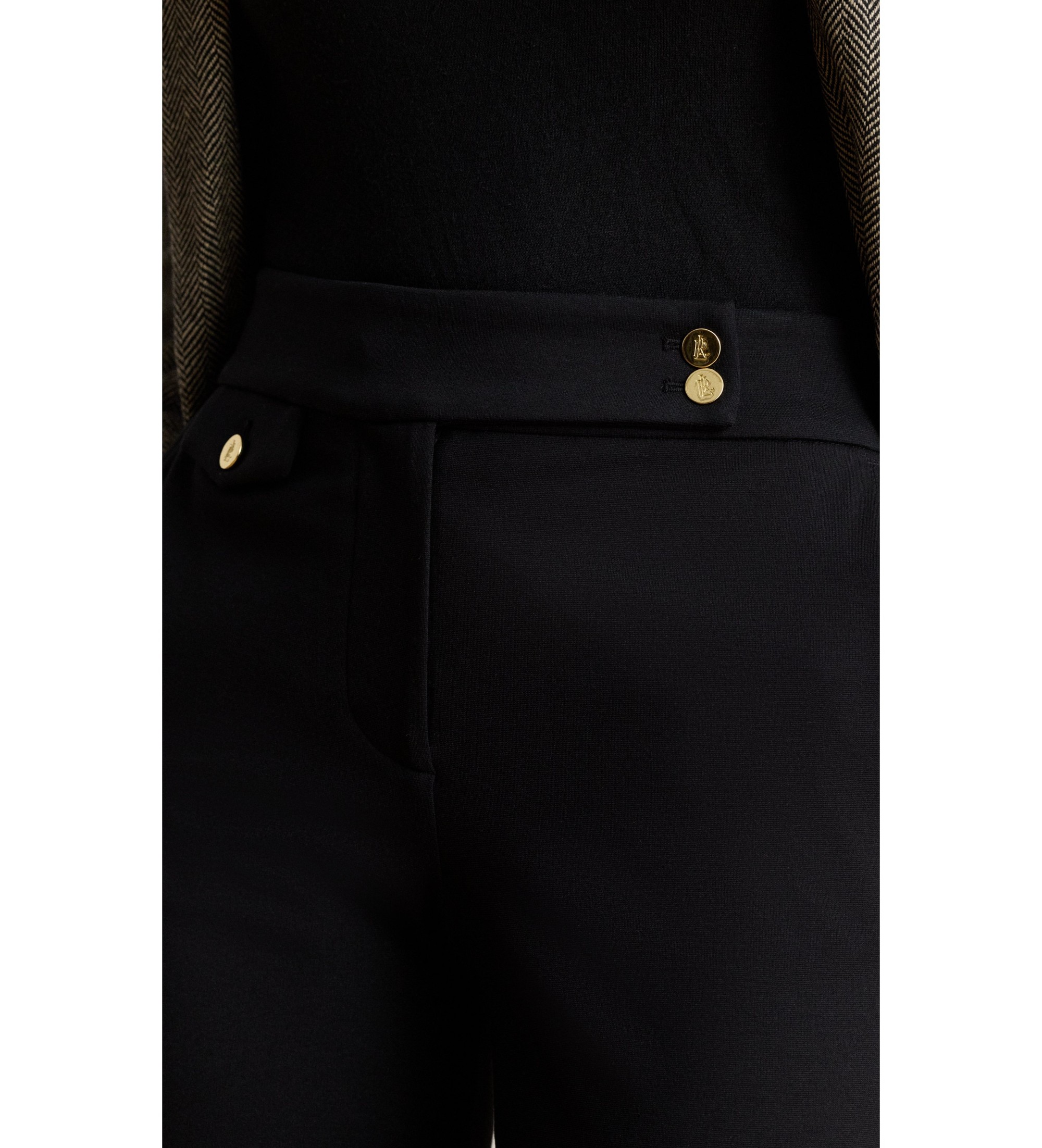 Lauren Ralph Lauren Zwarte enkellange ponté broek