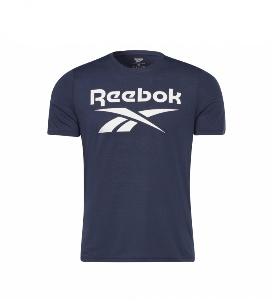 Reebok T-shirt blu pronta per l'allenamento