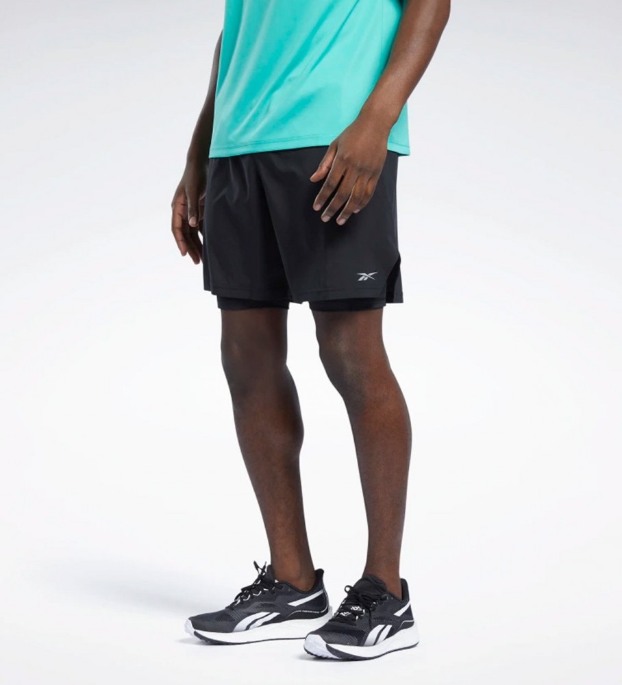 Reebok Pantaloncini da corsa 2 in 1 neri - Esdemarca Store moda, calzature  e accessori - migliori marche di scarpe e scarpe firmate