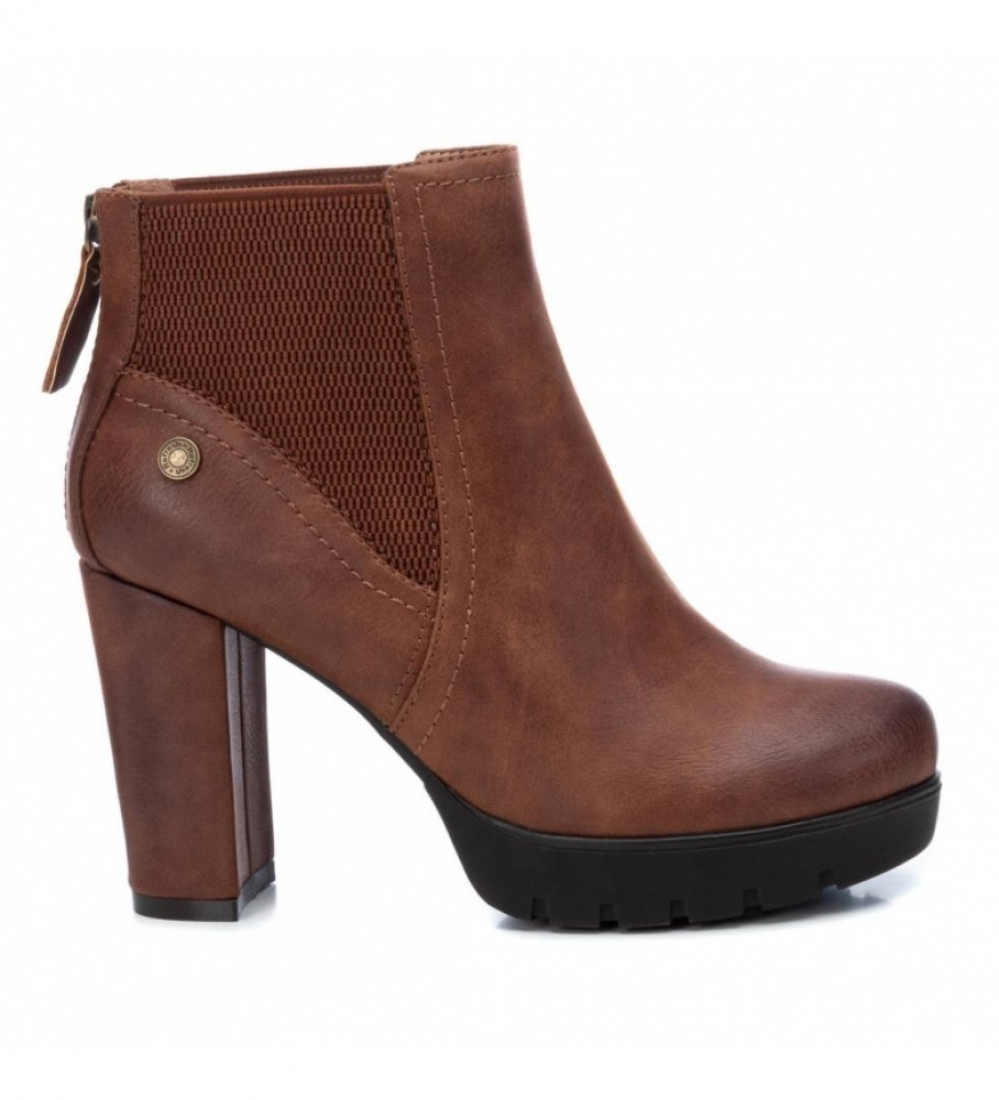 Refresh Ankle boots 072386 camel -Heel height: 10 cm