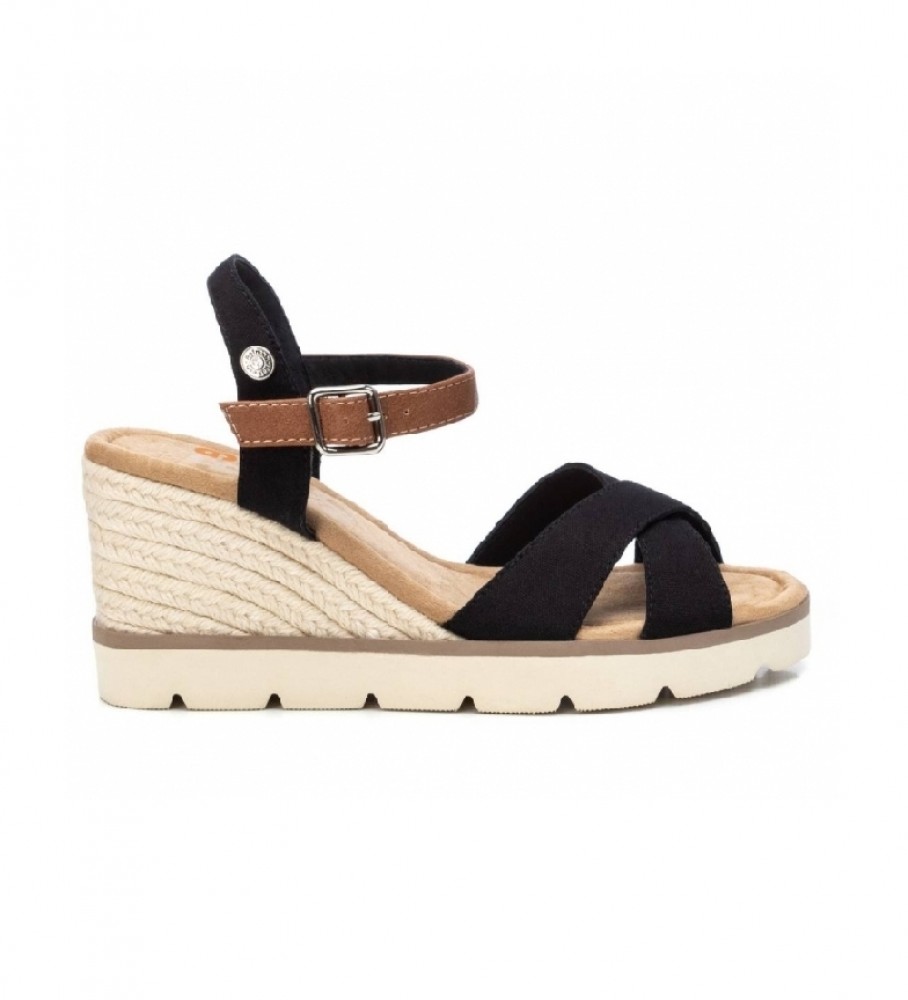 Refresh Sandals 079214 black -Height cua 8 cm - Esdemarca Store fashion,  footwear and accessories - best brands shoes and designer shoes