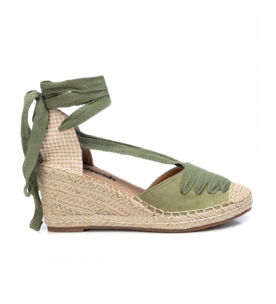 Sandalias con cuña de verde -Altura tacón 8 cm- - Tienda Esdemarca calzado, moda y complementos - zapatos de marca y zapatillas de marca