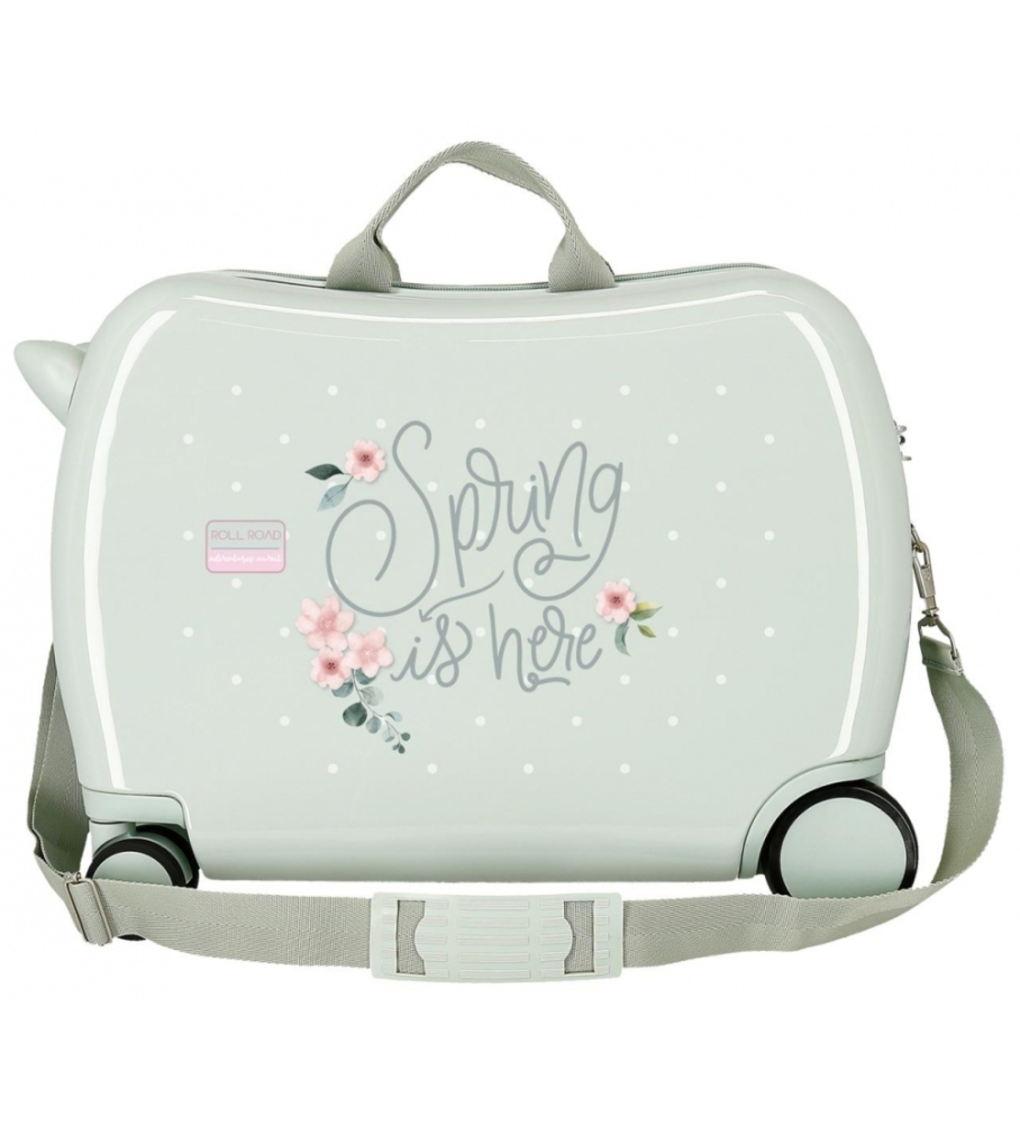 Roll Road Maleta infantil 2 ruedas multidireccionales  Spring is here verde menta