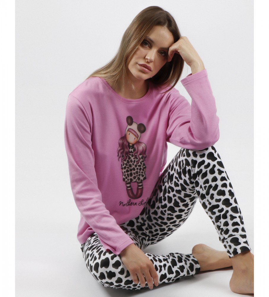 Santoro Pijama Northern Lights roxo, impressão animal