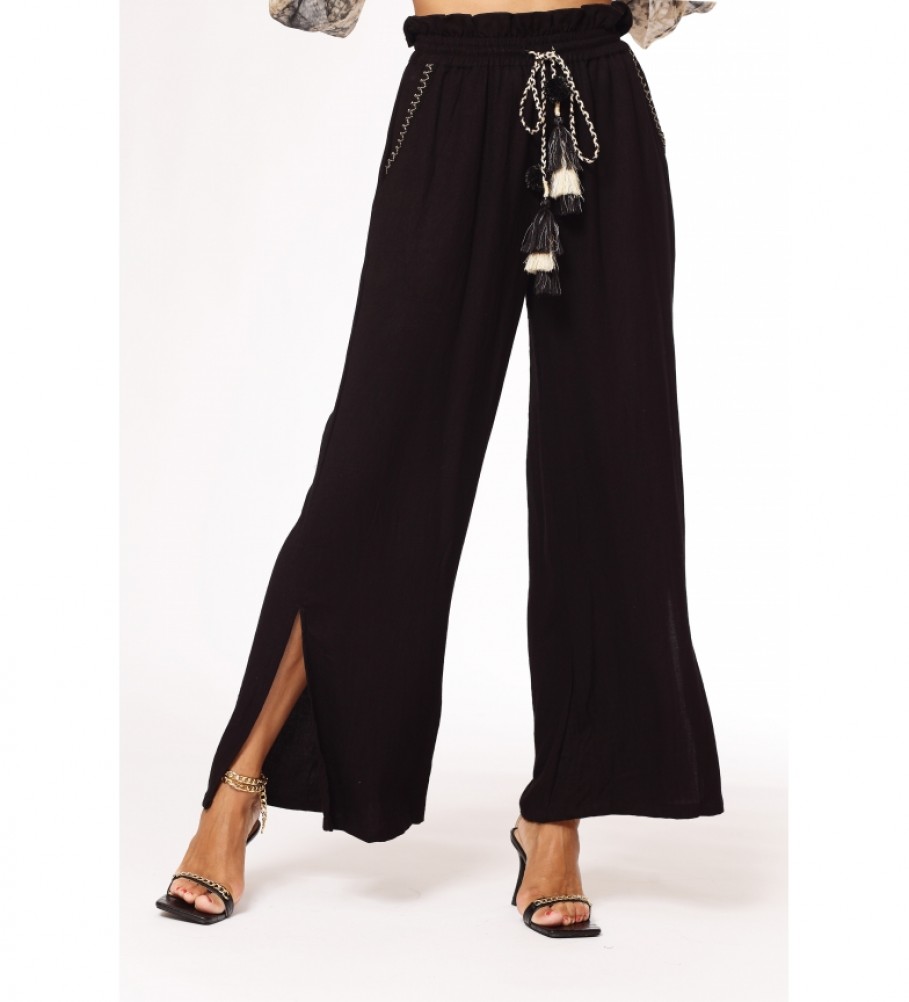 Savage Culture Black opening long trousers