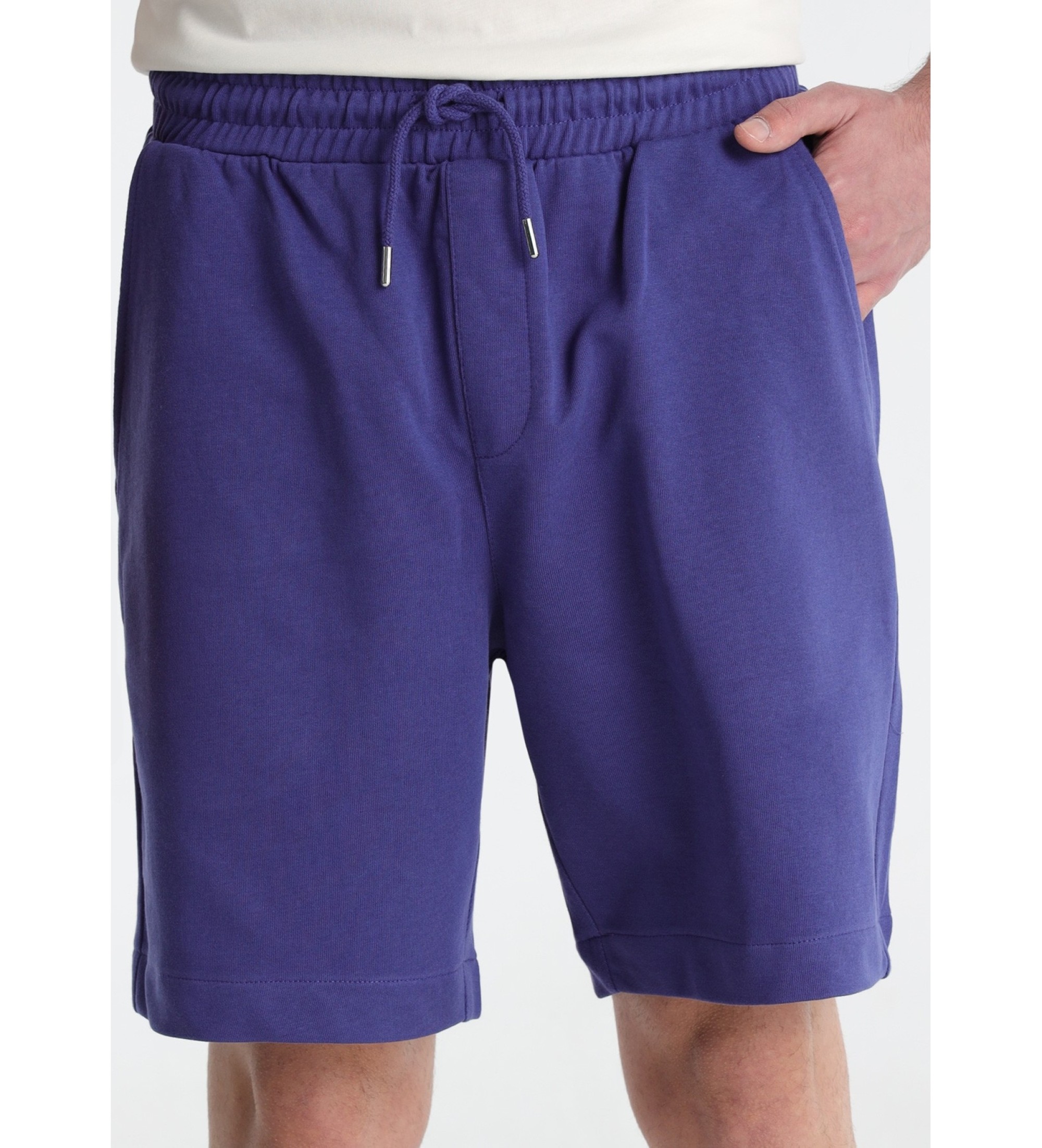 Six Valves Frotteestrickshorts blau
