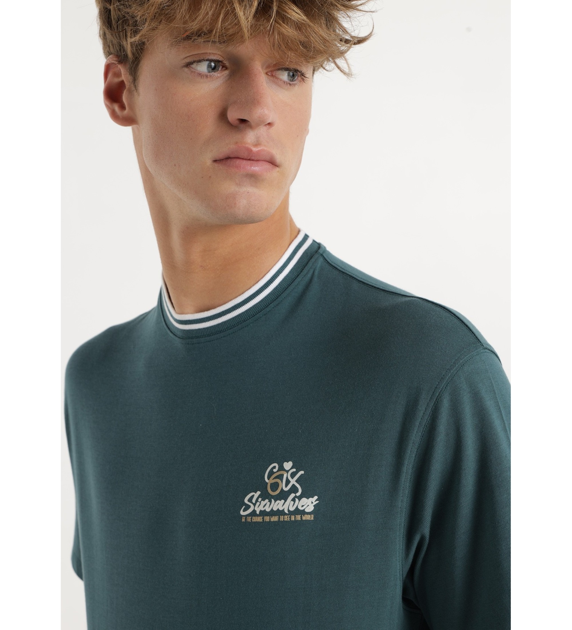 Six Valves Koszulka z grafiką na plecach w kolorze zielonym