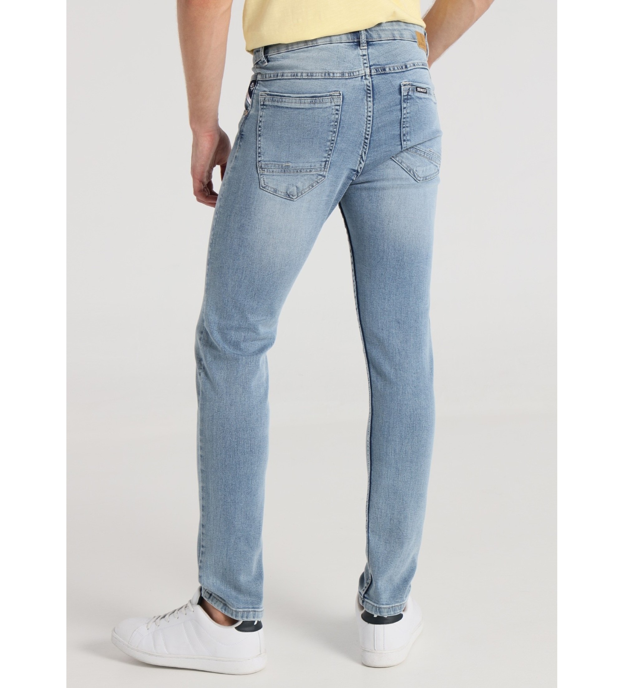 Six Valves Jeans blu slim fit a vita media