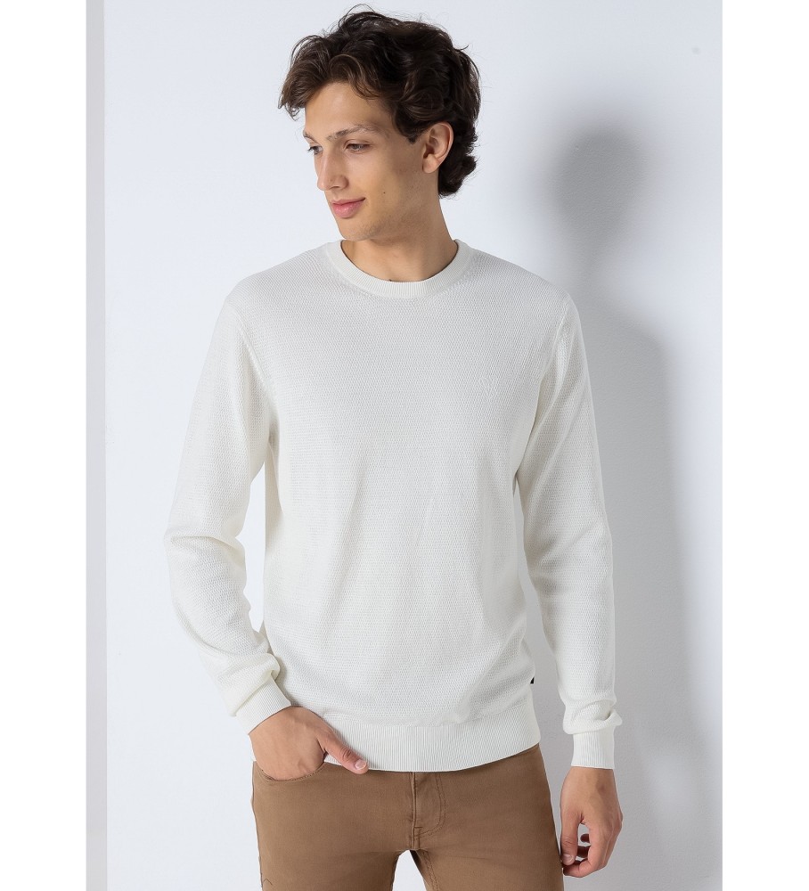 Six Valves Basic white jumper - ESD Store fashion, footwear and ...