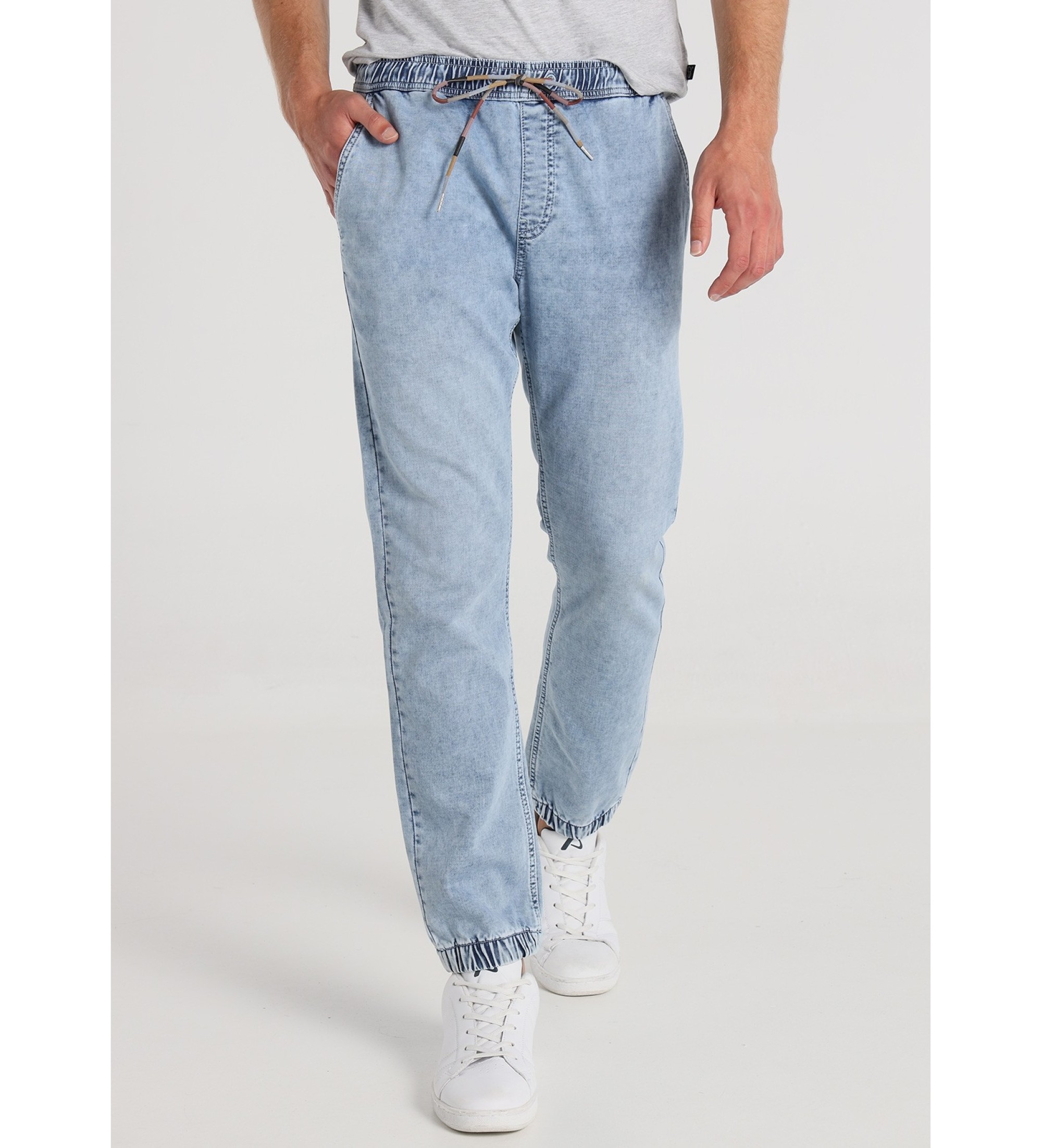 Six Valves Pantaln Denim tejido knit interior azul